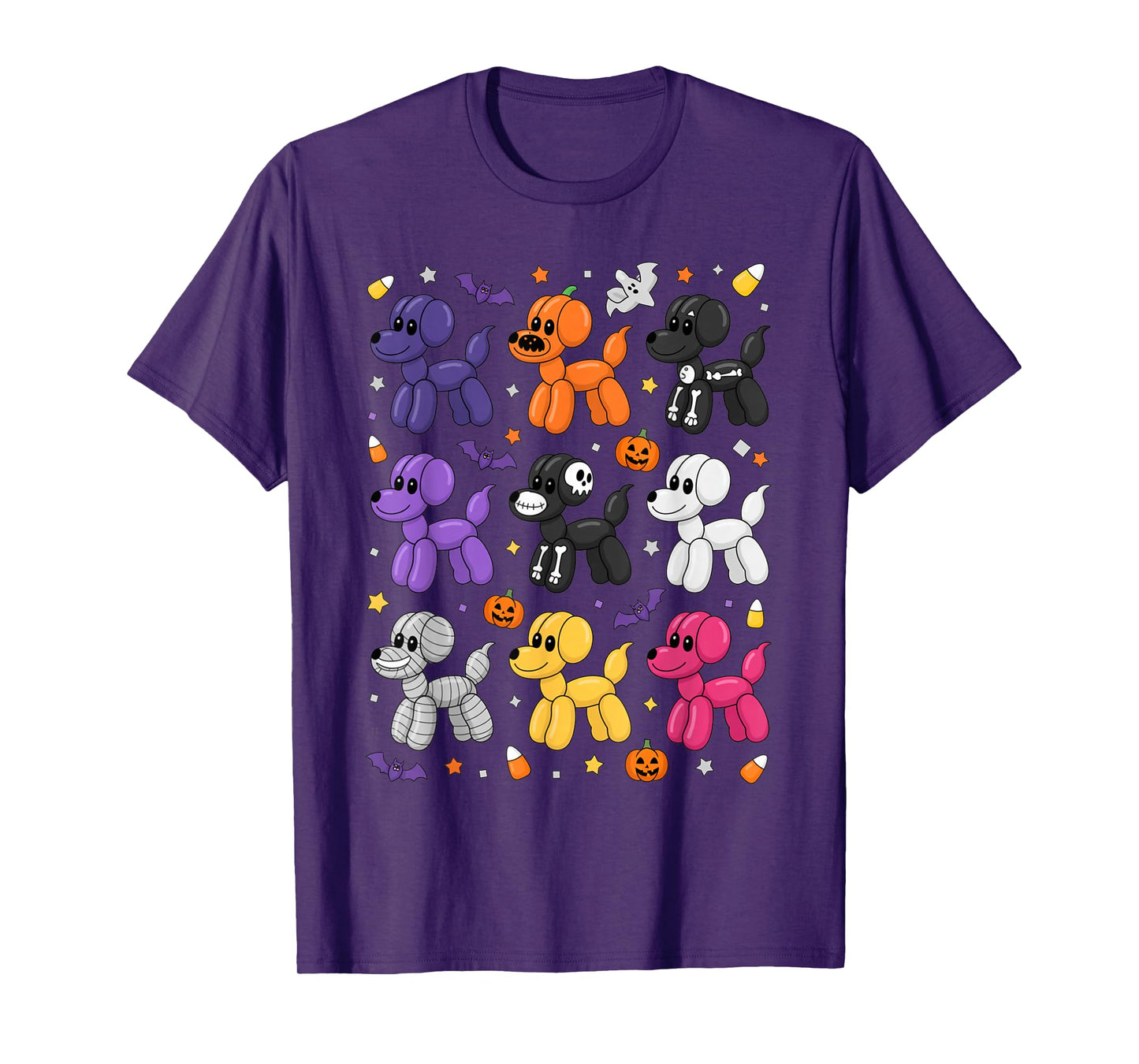 Balloon Dog Costume Pattern Cute Spooky Halloween Women Men T-Shirt