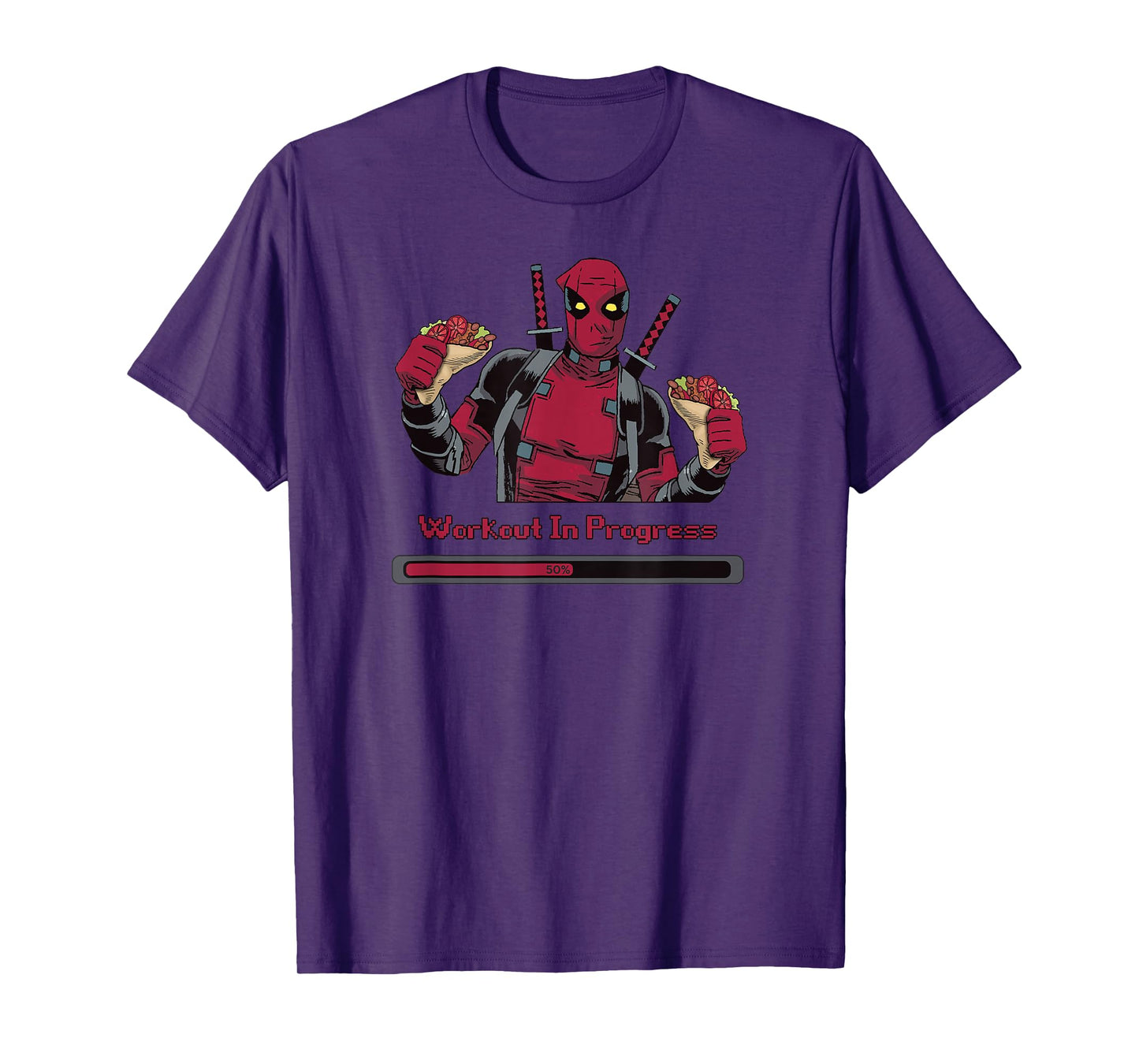 Marvel Deadpool Workout In Progress Tacos T-Shirt