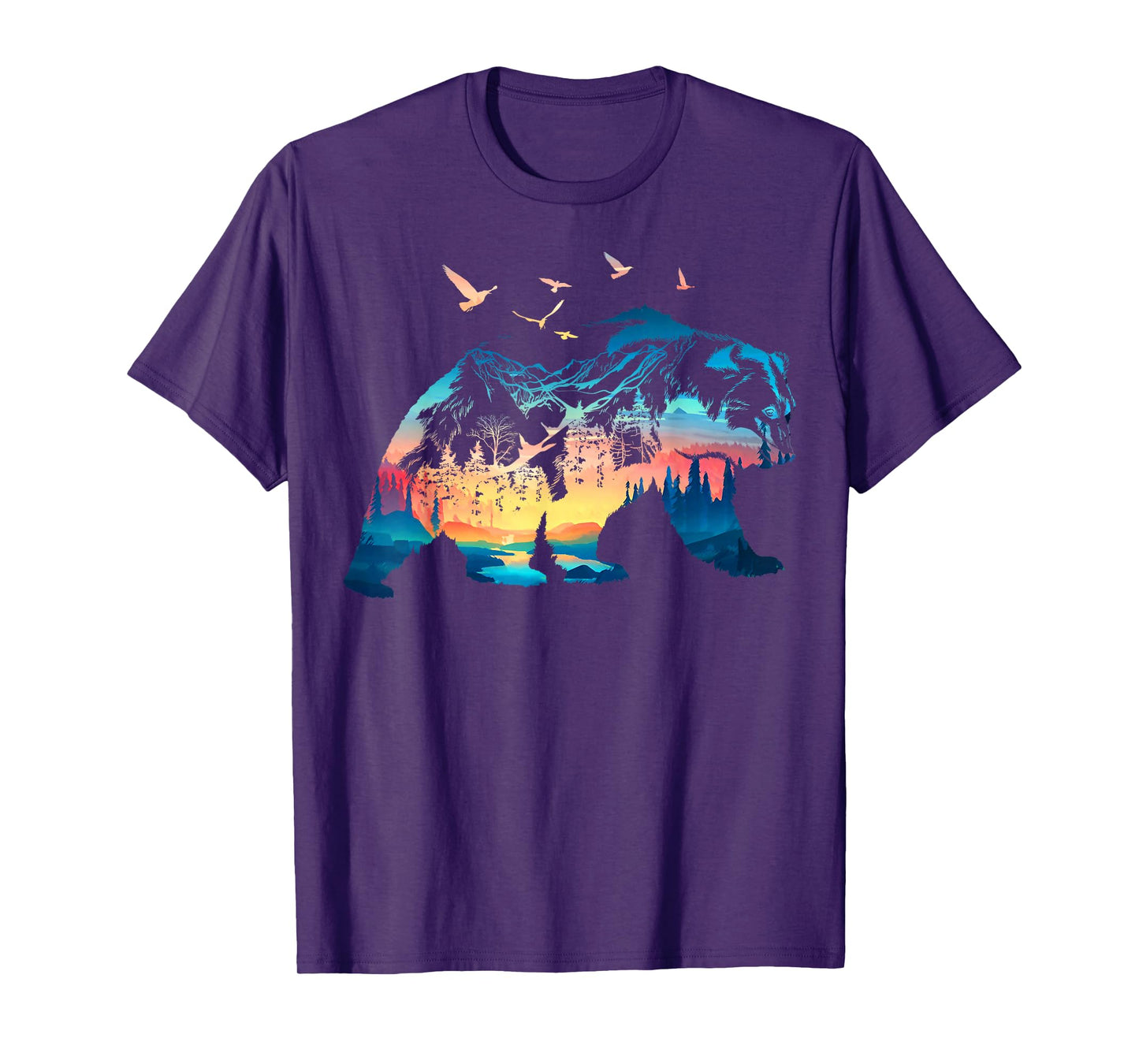 Bear Nature Outdoor Mountains Forest Trees Bear Wildlife T-Shirt
