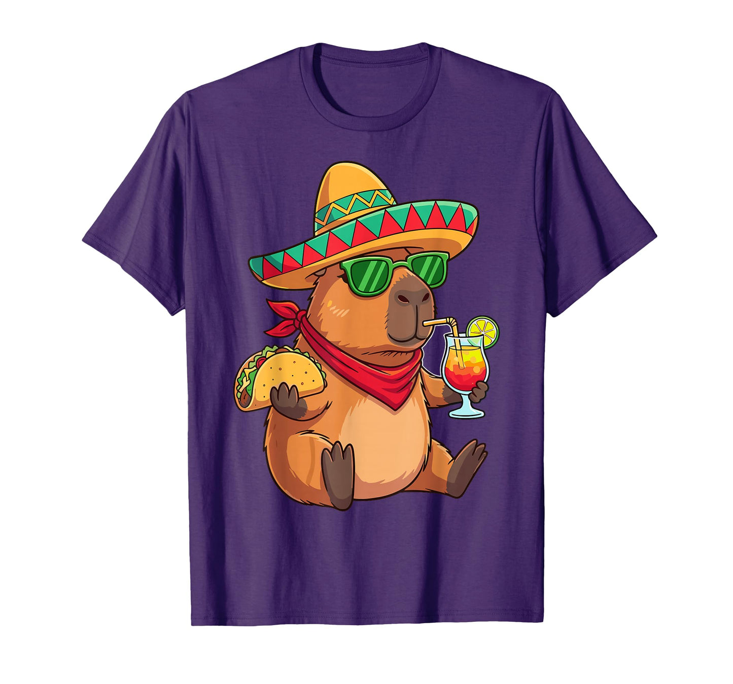 Capybara Taco Sombrero Mexican Fiesta T-Shirt