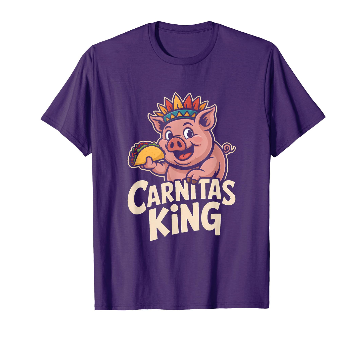 Aztec Pig Carnitas King for Taco Lovers T-Shirt