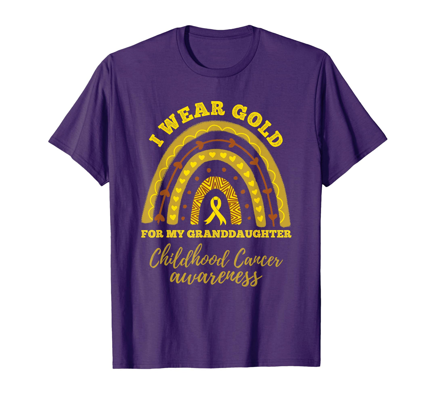 I Wear Gold For My Granddaughter Childhood Cancer Awareness T-Shirt