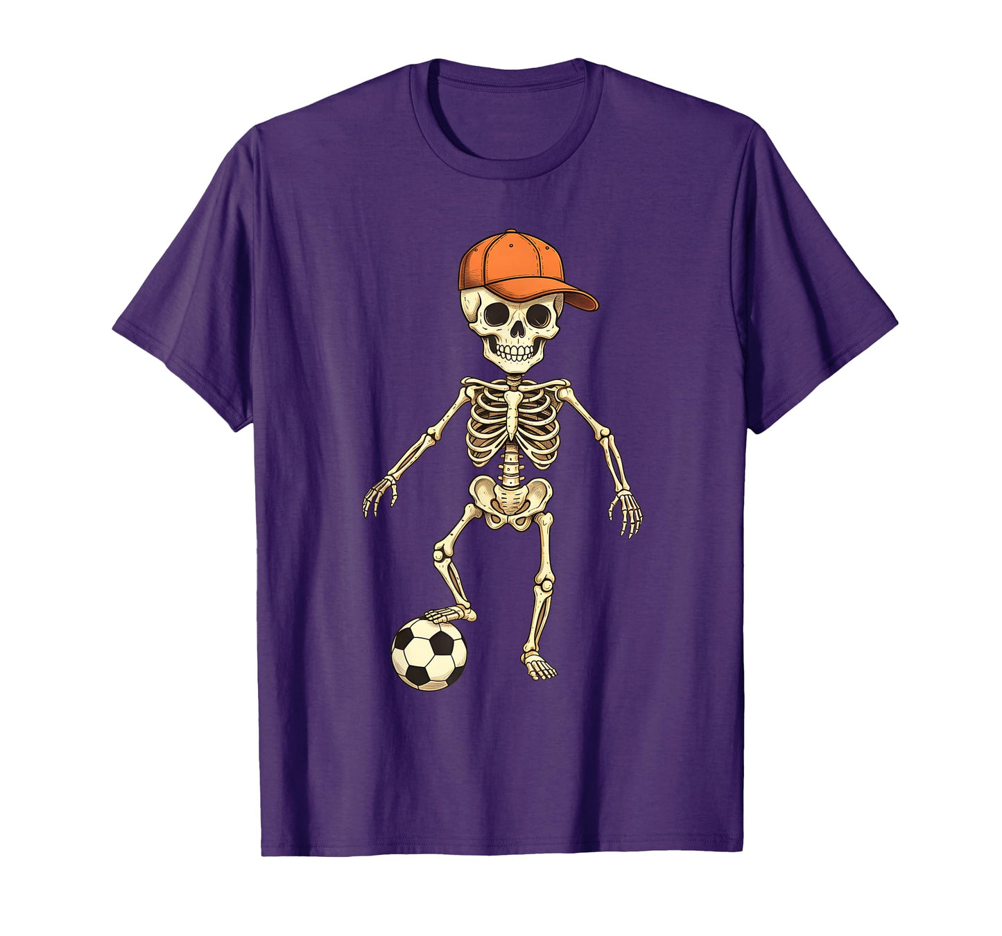 Funny Skeleton Soccer Player Halloween Costume T-Shirt