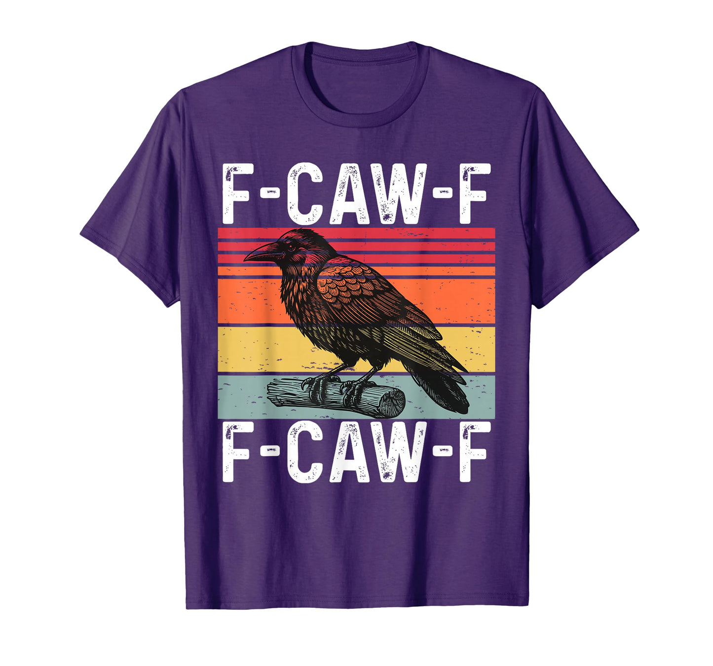 Vintage F-Caw-F Crow FCAWF Funny Bird Graphic T-Shirt