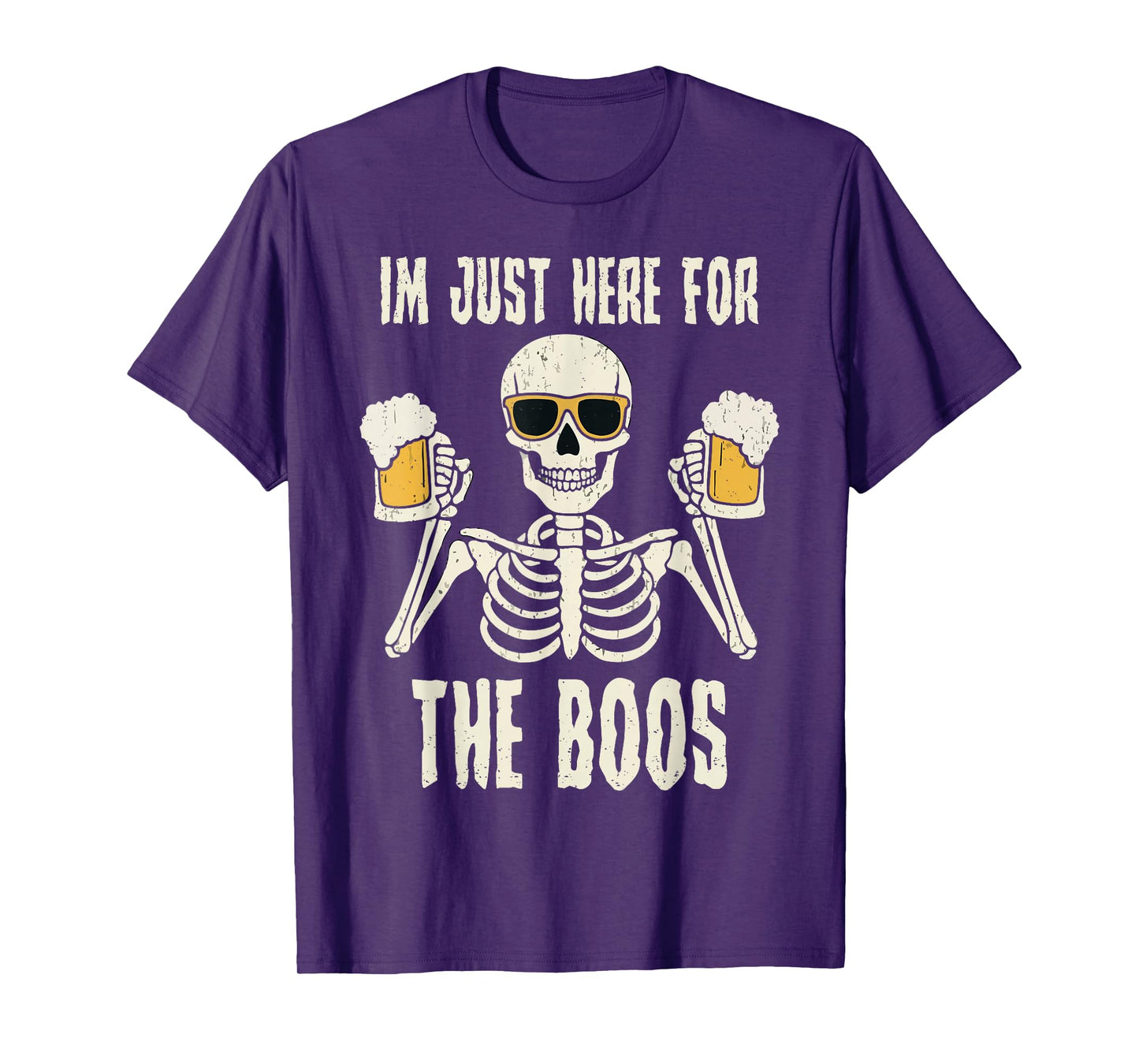 Im Just Here for The Boos Halloween Funny Skeleton T-Shirt