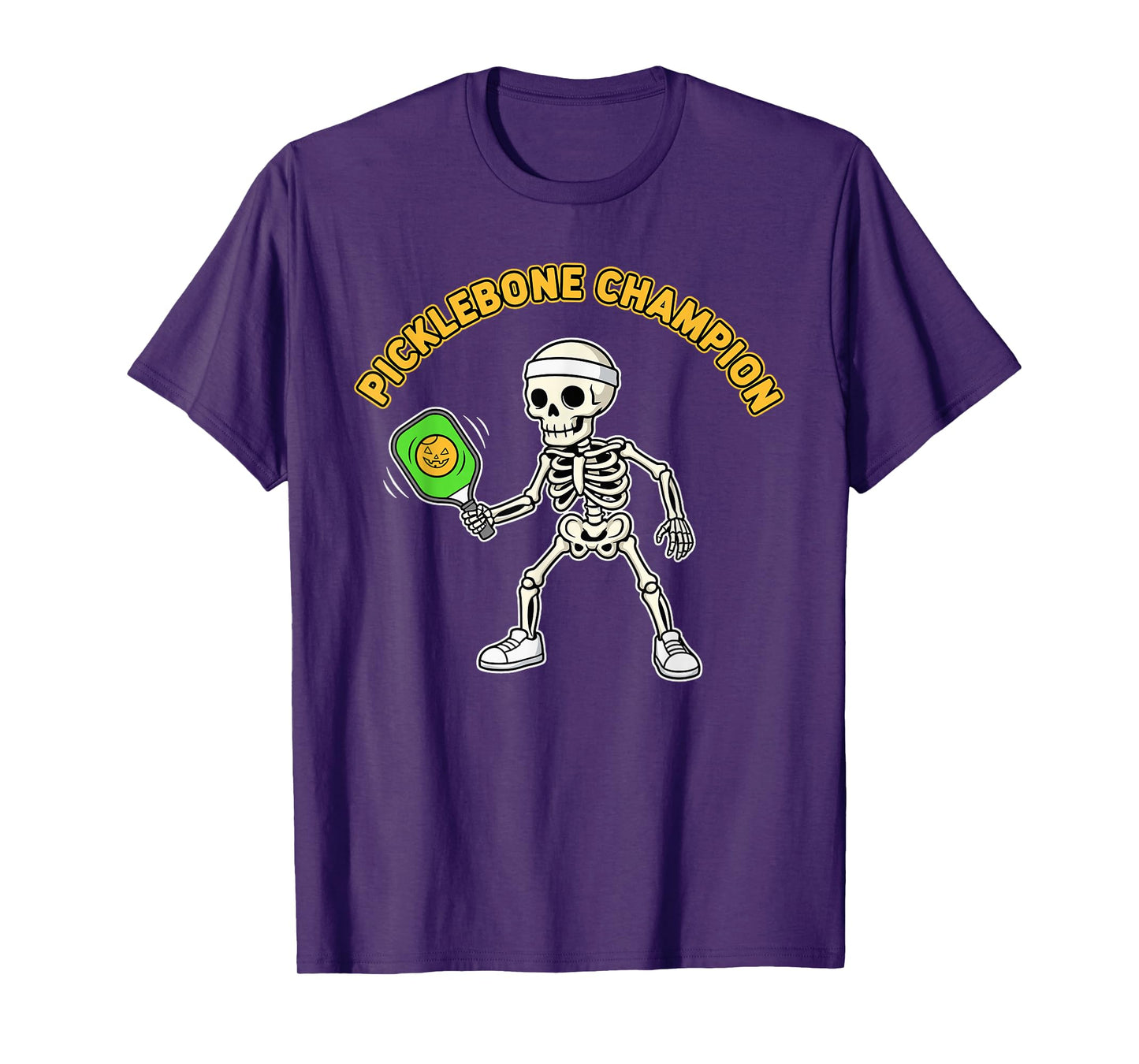 Picklebone Champion Skeleton Pickleball Halloween Costume T-Shirt