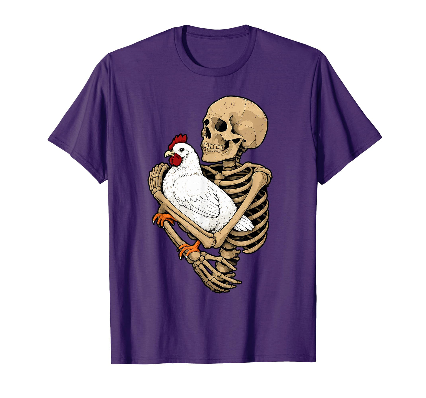 Skeleton Chicken Halloween Farm Animal Spooky Season Farmer T-Shirt