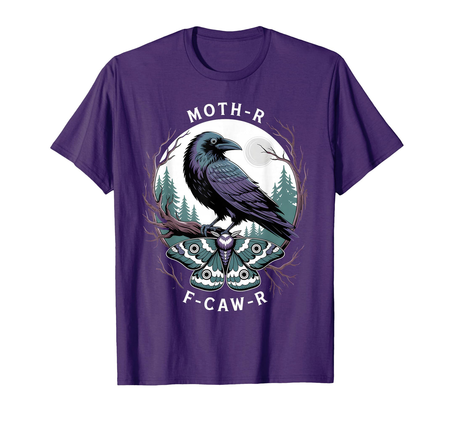 Funny Crow F-Caw-F Raven Bird Gothic Halloween Party Joke T-Shirt