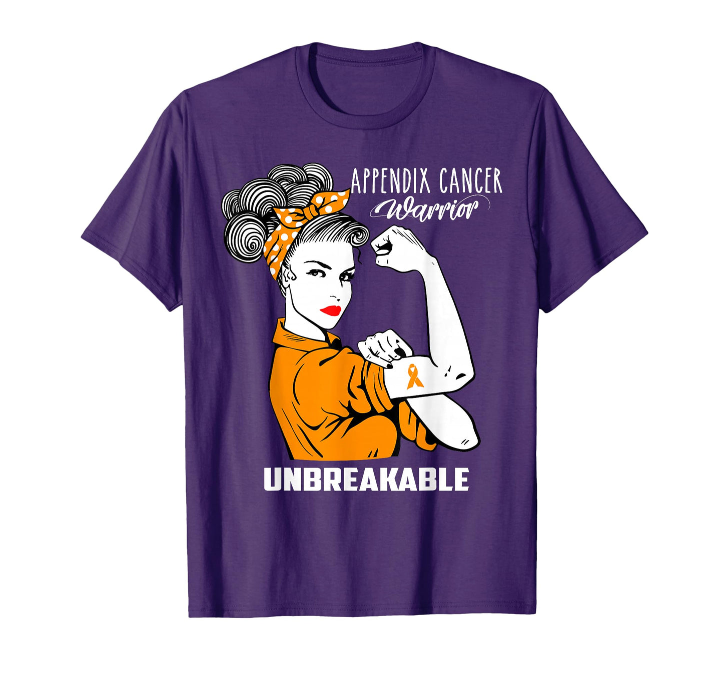 Appendix Cancer Awareness T-Shirt Unbeakable Warrior Shirt T-Shirt