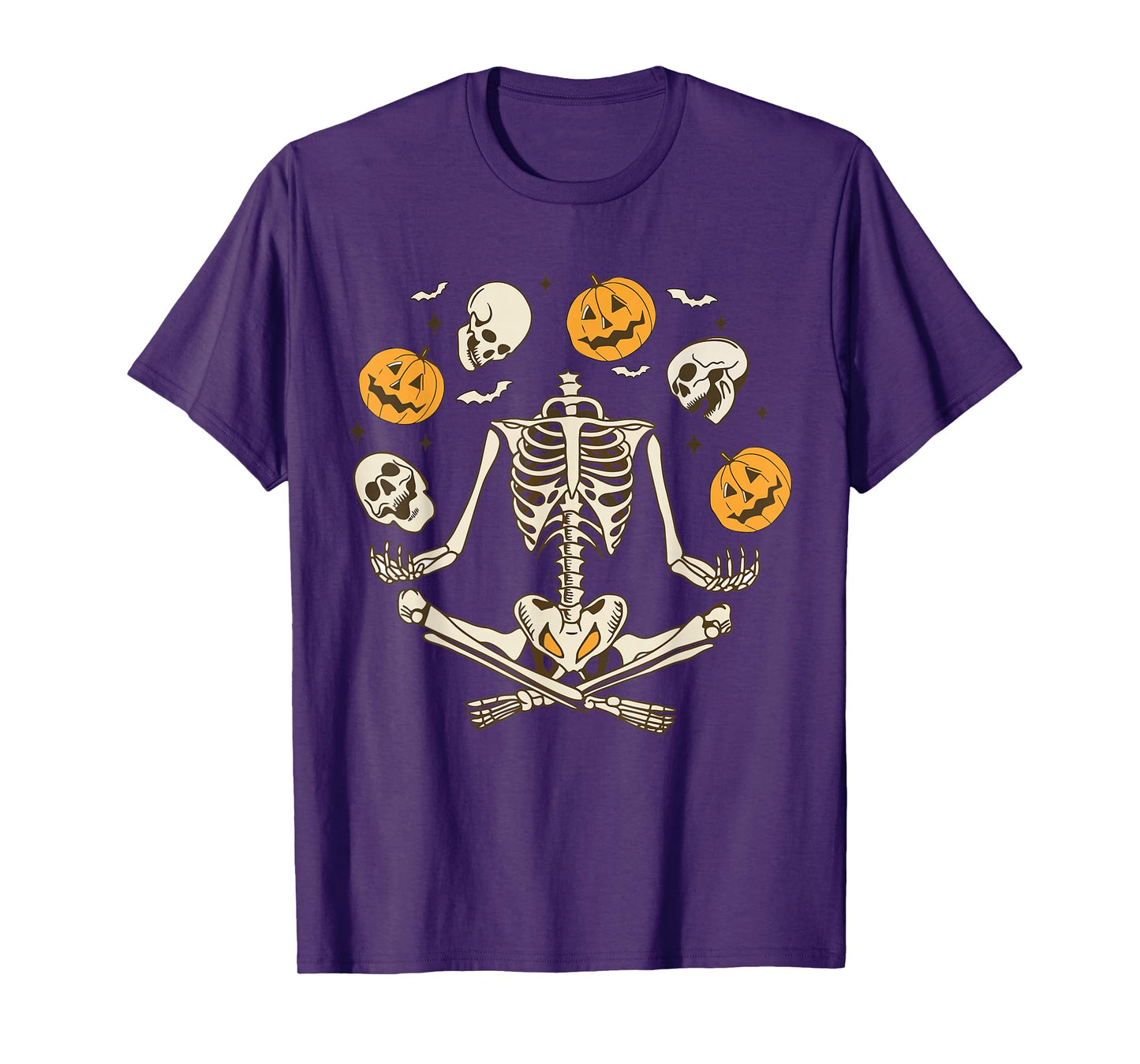 Halloween Skull Gothic Spooky Pumpkin Skeleton Men Women T-Shirt