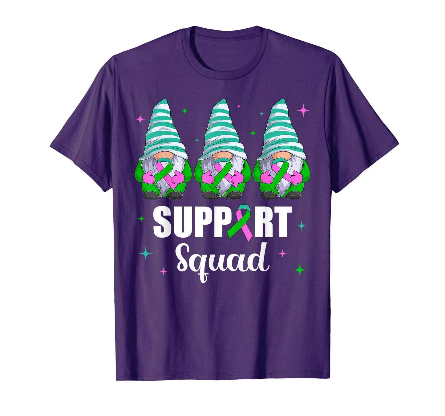 Metastatic Breast Cancer Awareness Shirt Gnome Support Squad T-Shirt