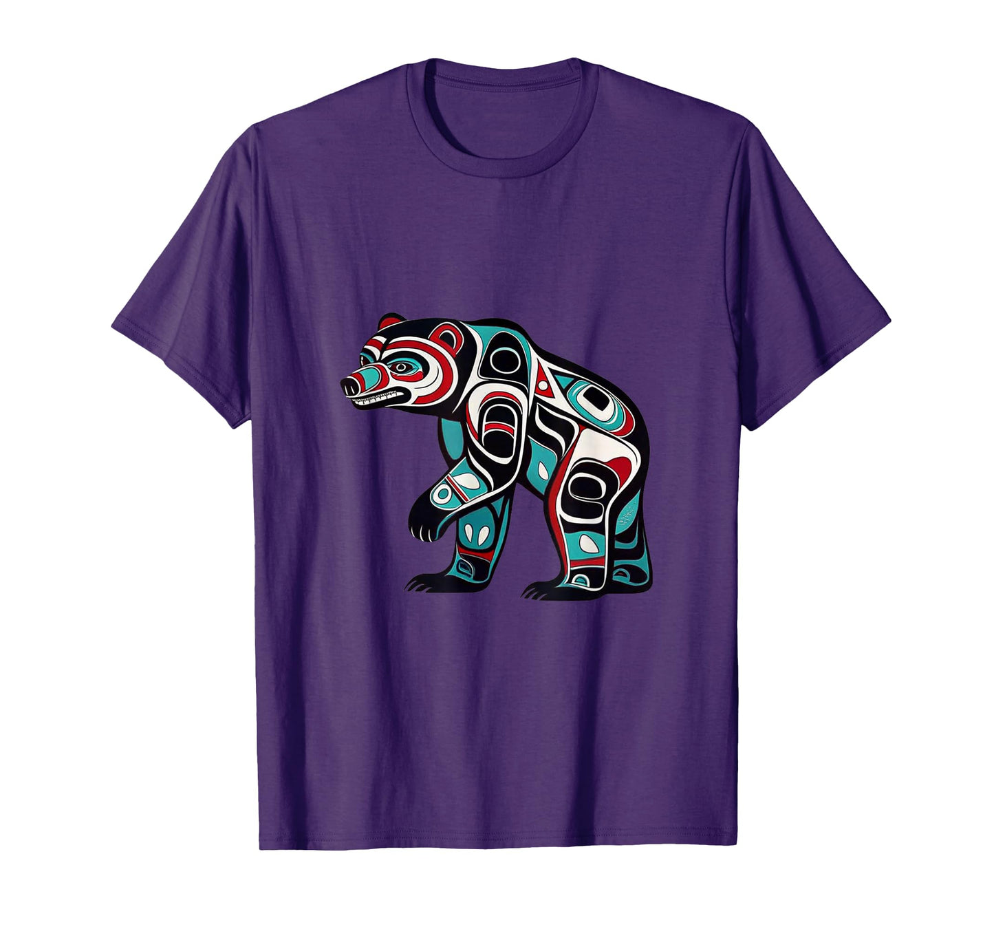 Grizzly Bear Pacific Northwest Art Style Native Inspired T-Shirt