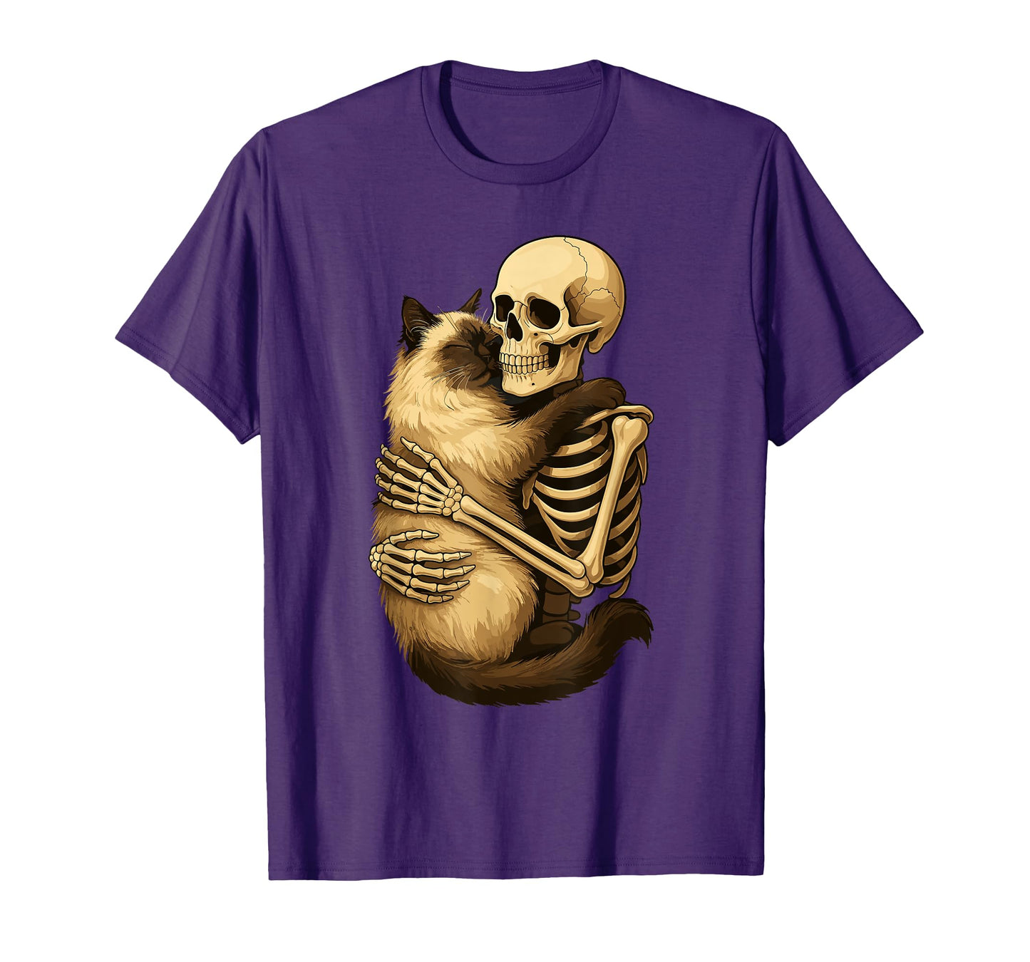 Skeleton Hugging Himalayan Cat T-Shirt