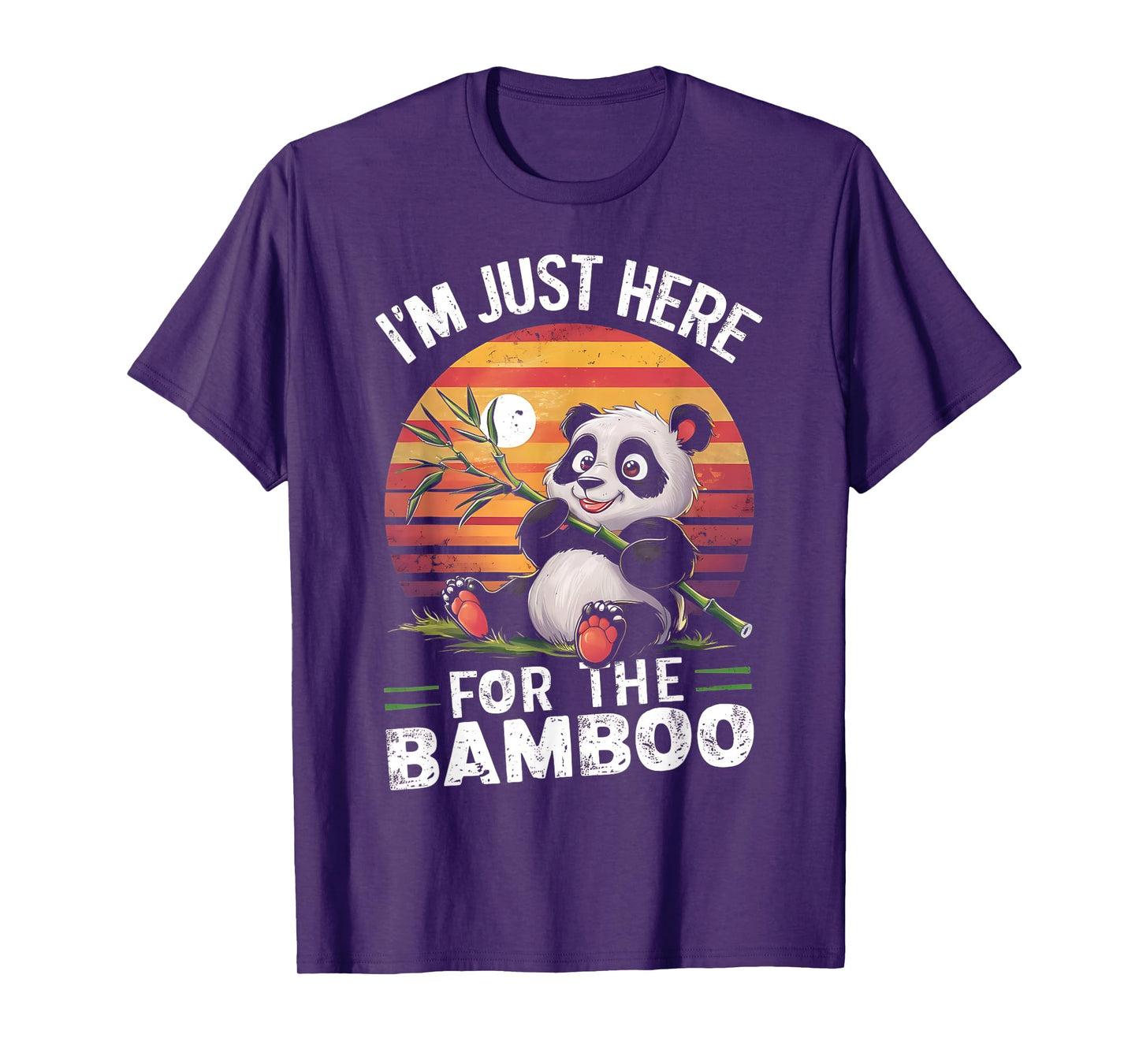I'm Just Here, For The Bamboo Funny Panda Bear Eating Bamboo T-Shirt