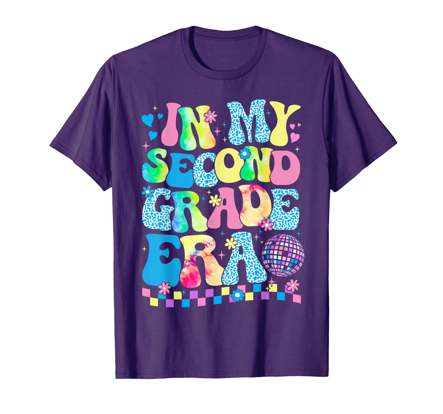 In My Second Grade Era Groovy Back To School Teachers Kids T-Shirt