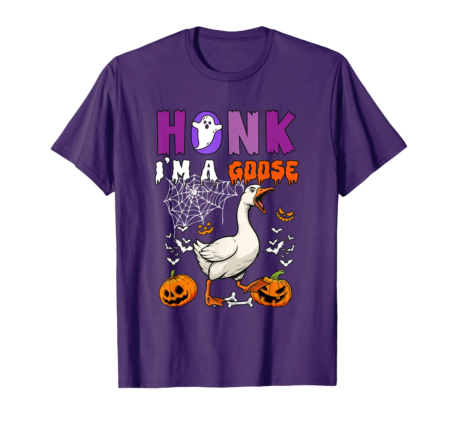 Goose Sound Halloween Cosplay Costume Farmer Carved Pumpkins T-Shirt