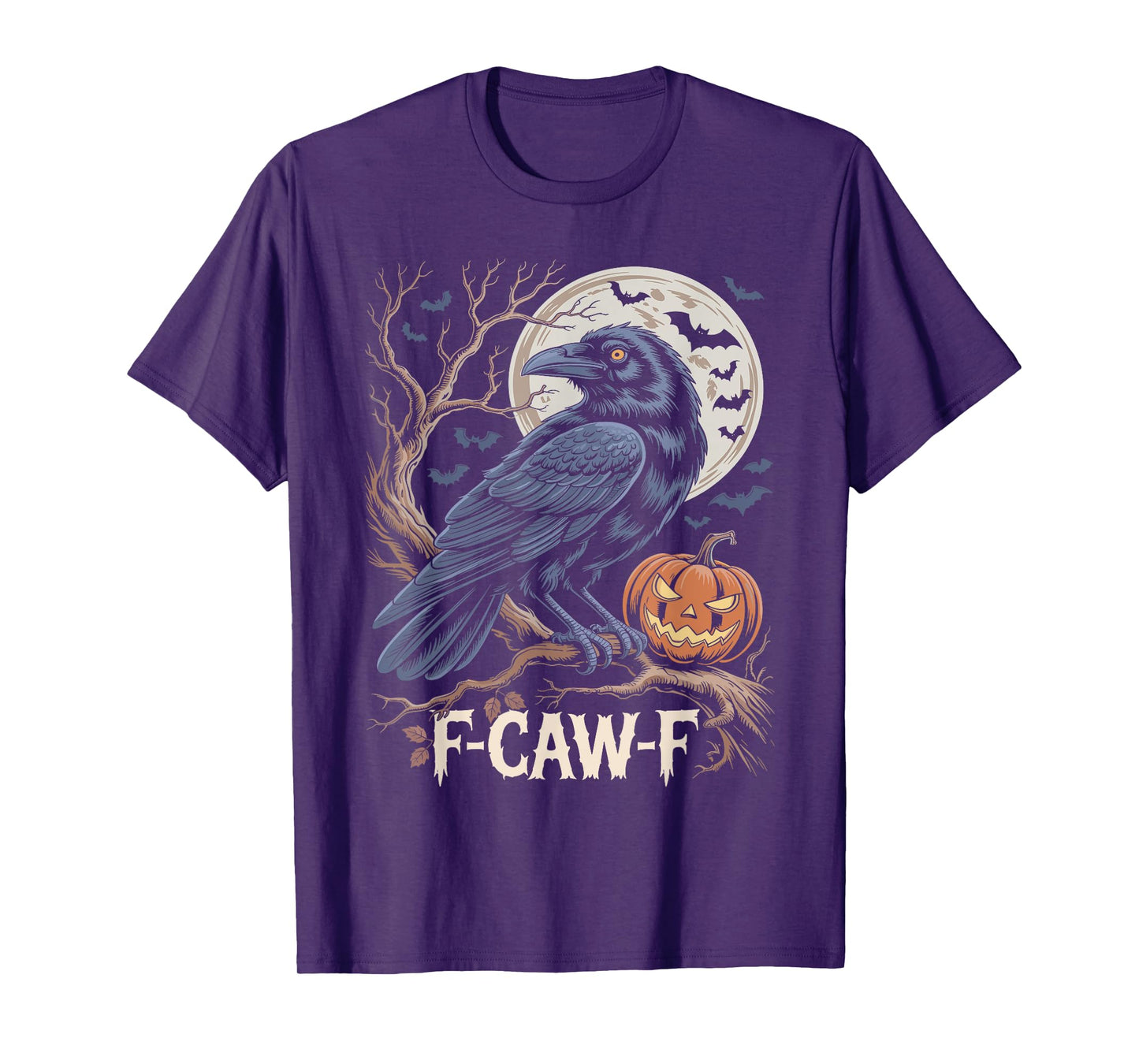 Retro F-Caw-F Black Bird Crow Funny Crow Bird Cawing Grunge T-Shirt