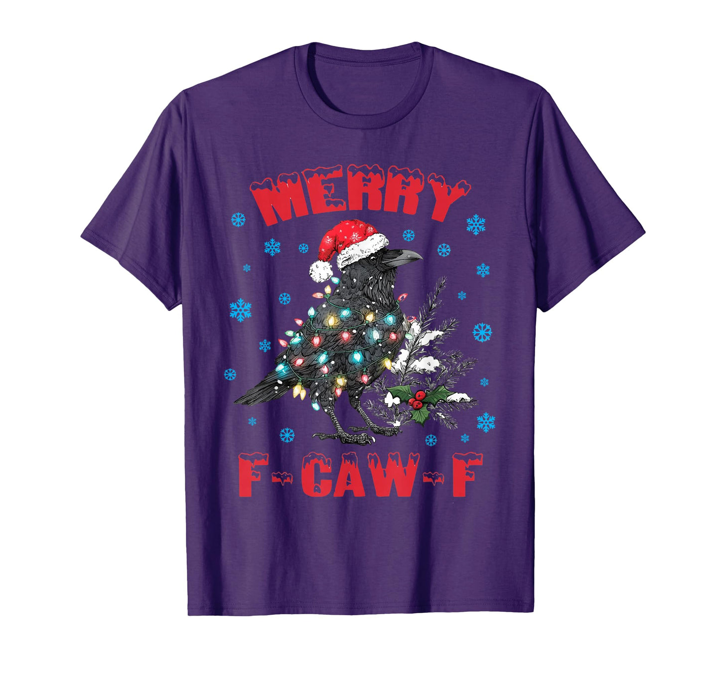 Black Crow F-Caw-F Funny Black Bird Christmas Adult Humor T-Shirt