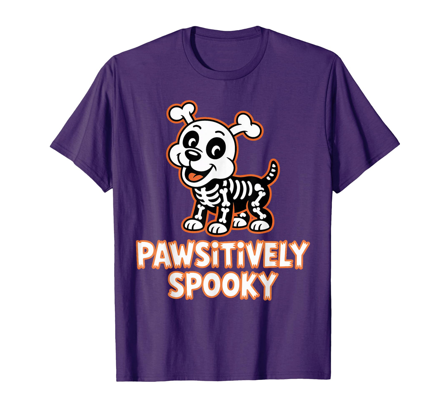 Pawsitively Spooky Dog Skeleton Halloween Costume T-Shirt