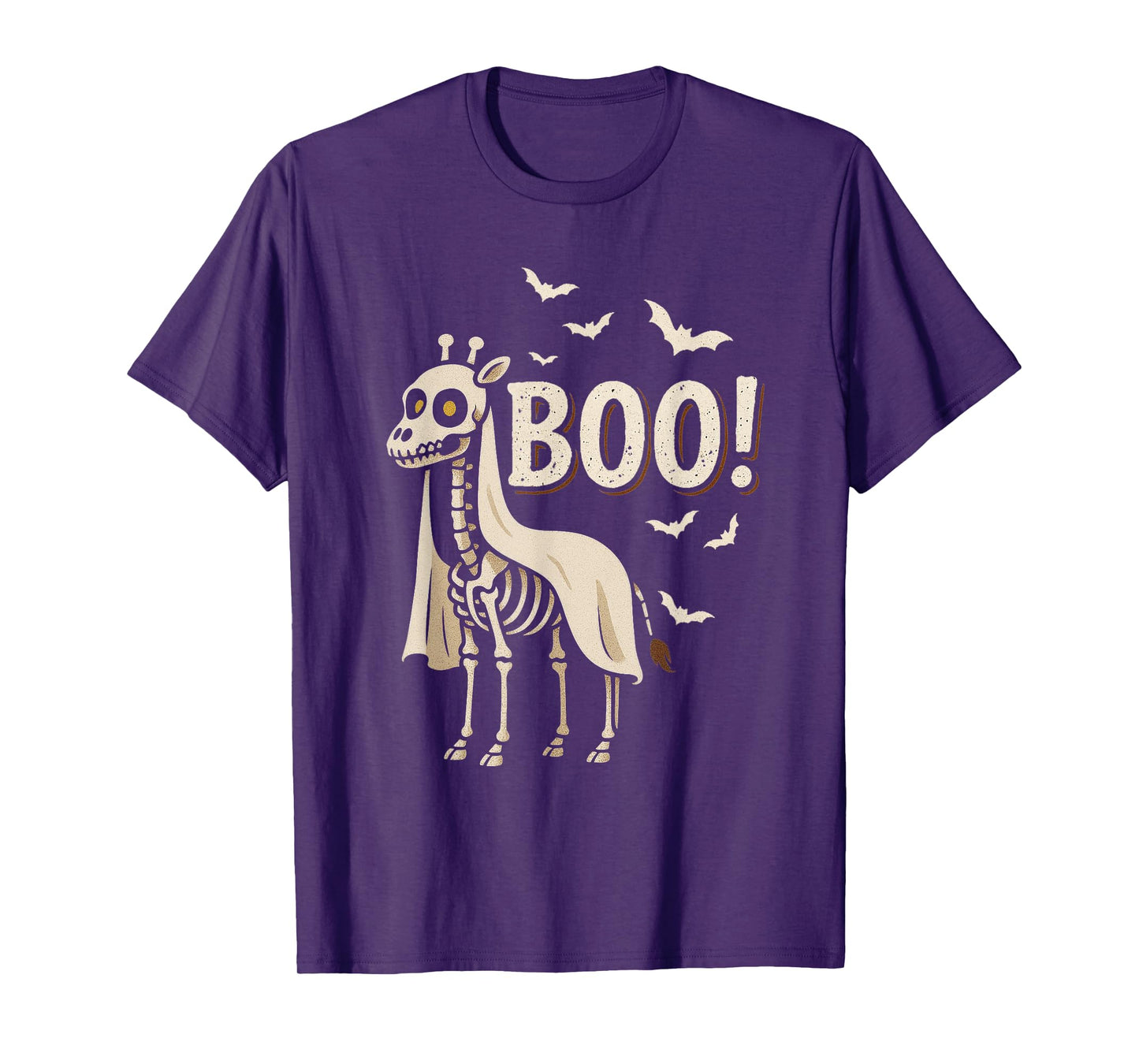 Boo Skeleton Giraffe Funny Halloween Costume Tee. T-Shirt