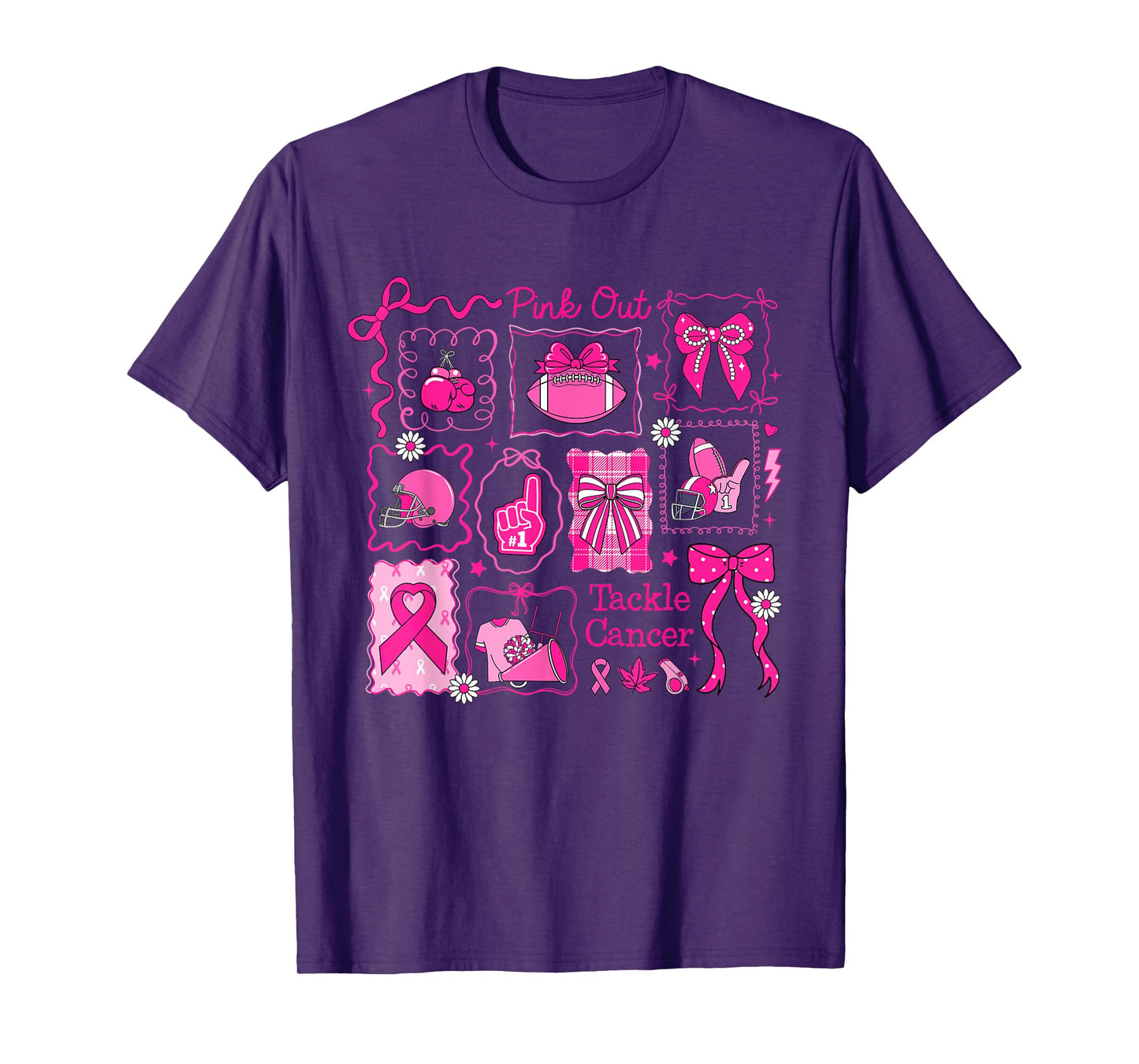 Breast Cancer Awareness Support Football for Women & Men T-Shirt