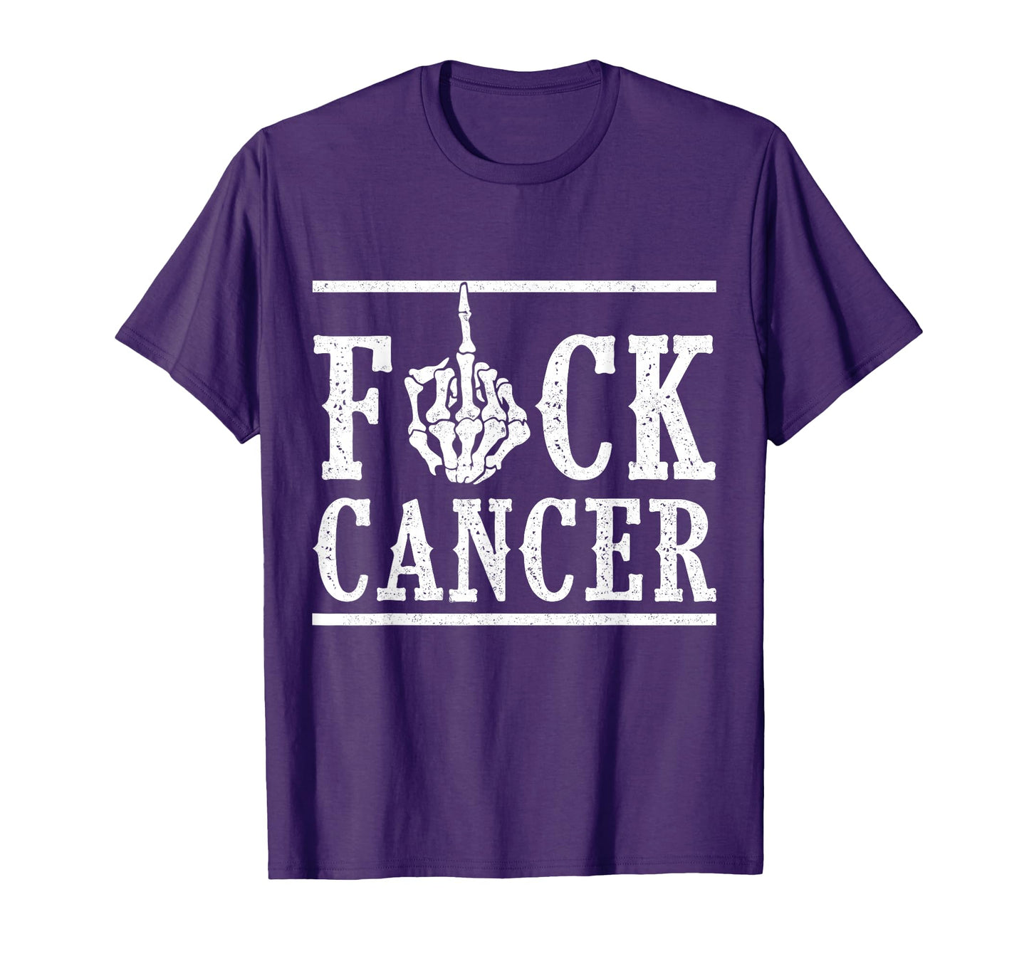 Fuck Cancer Middle Finger Bone Skeleton Cancer Survivor T-Shirt