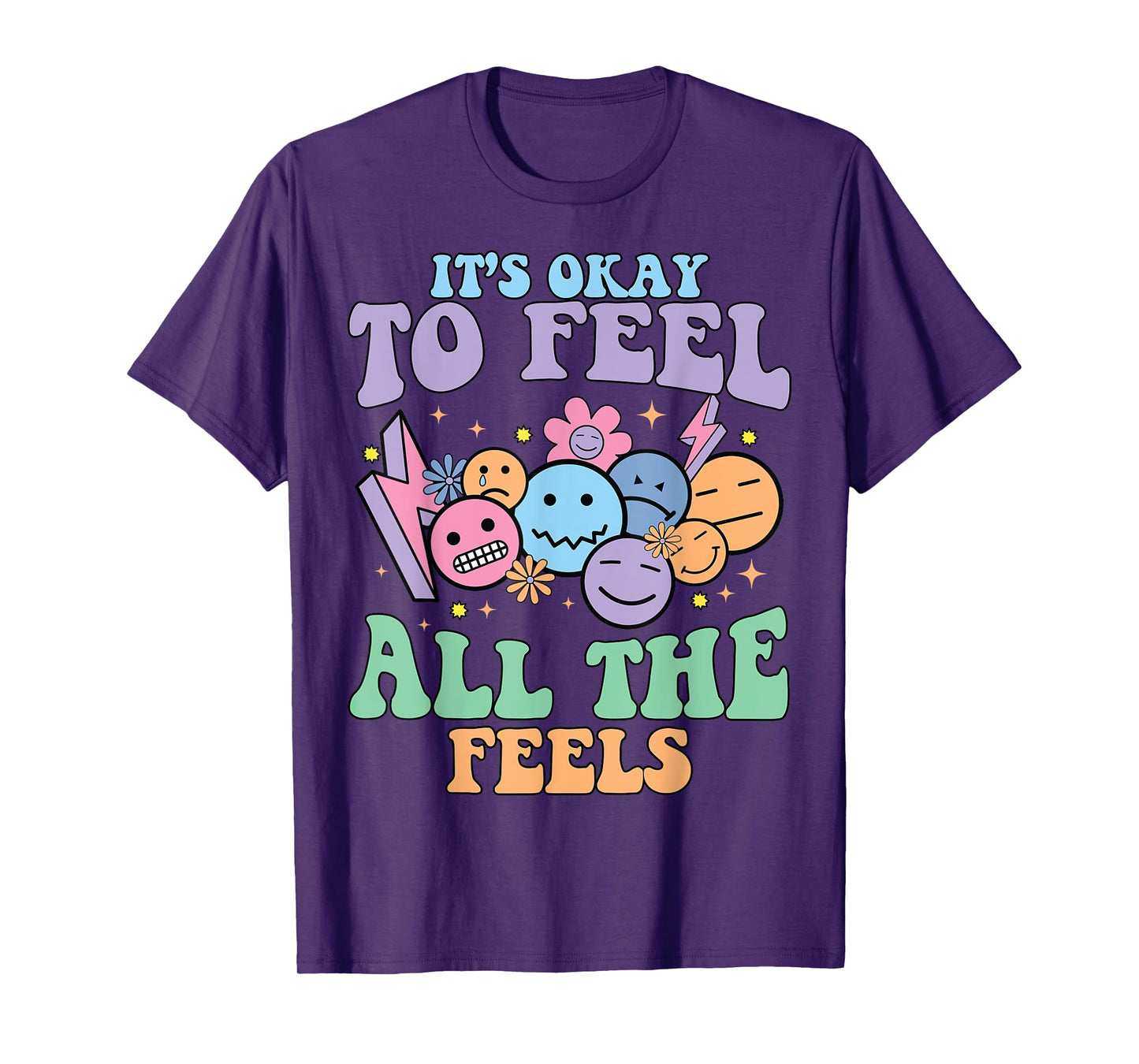 It's Okay To Feel All The Feels Mental Health Awareness T-Shirt