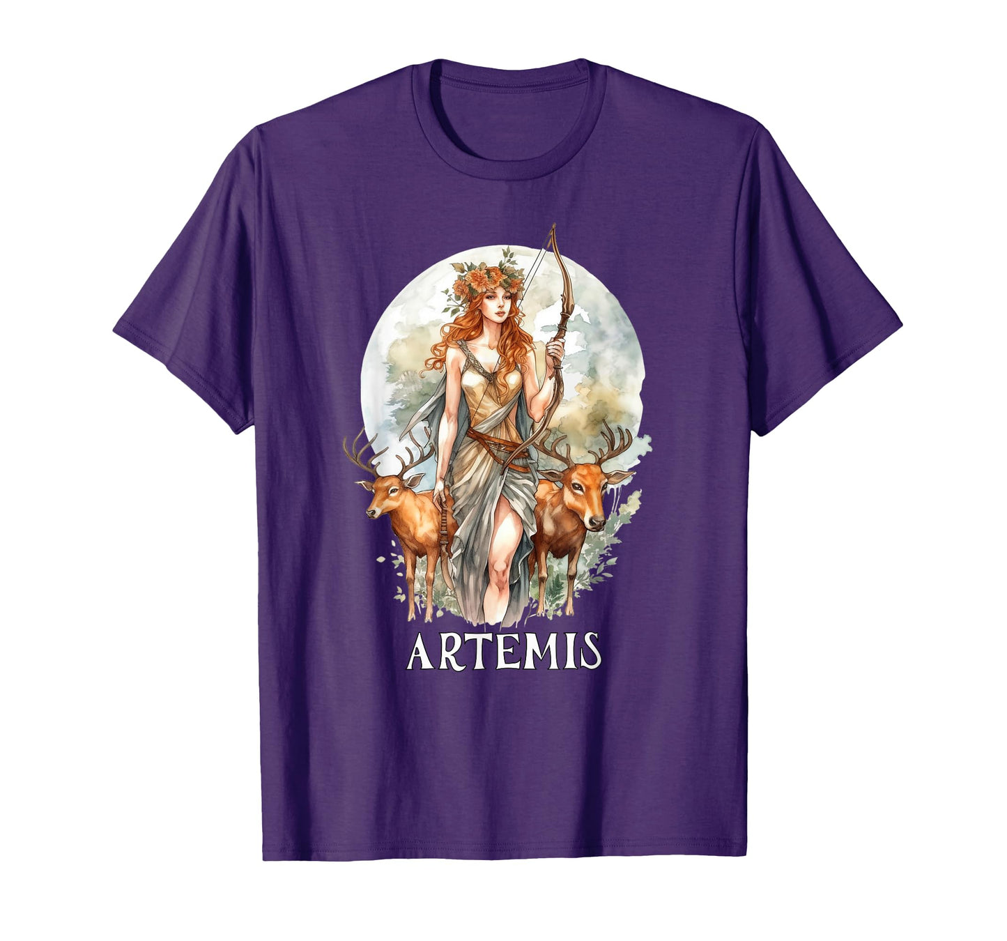 Artemis: Goddess of Hunt & Moon, Nature's Guardian & Archer T-Shirt