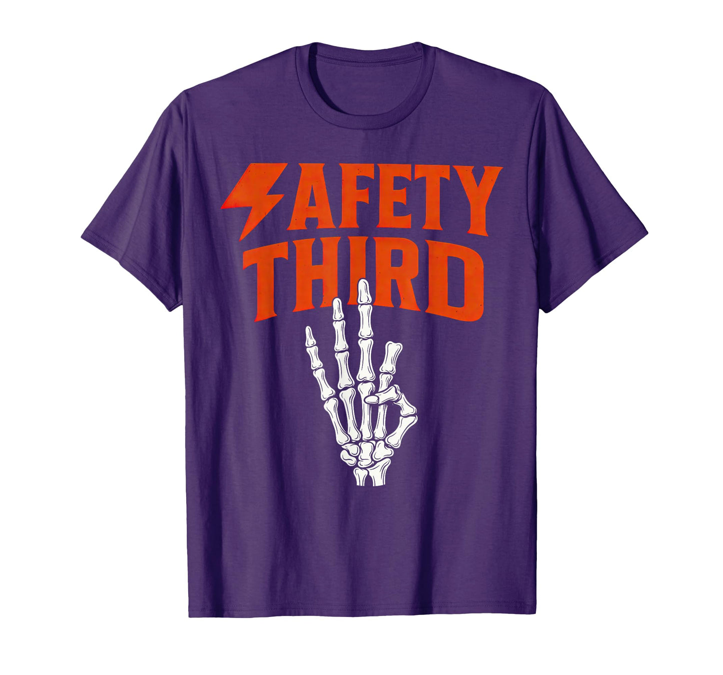 Safety Third Skeleton Humor for Workers & Halloween T-Shirt