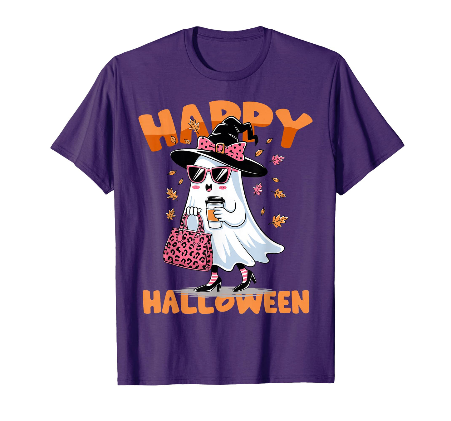 Funny Happy Halloween Boo Ghost Matching Family Couples 2025 T-Shirt