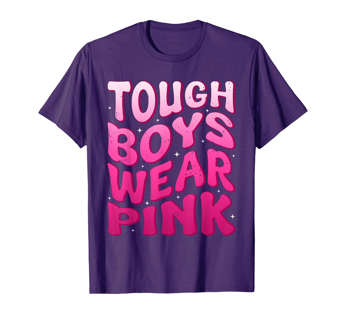 Tough Boys Wear Pink Funny Breast Cancer Awareness Men Kids T-Shirt