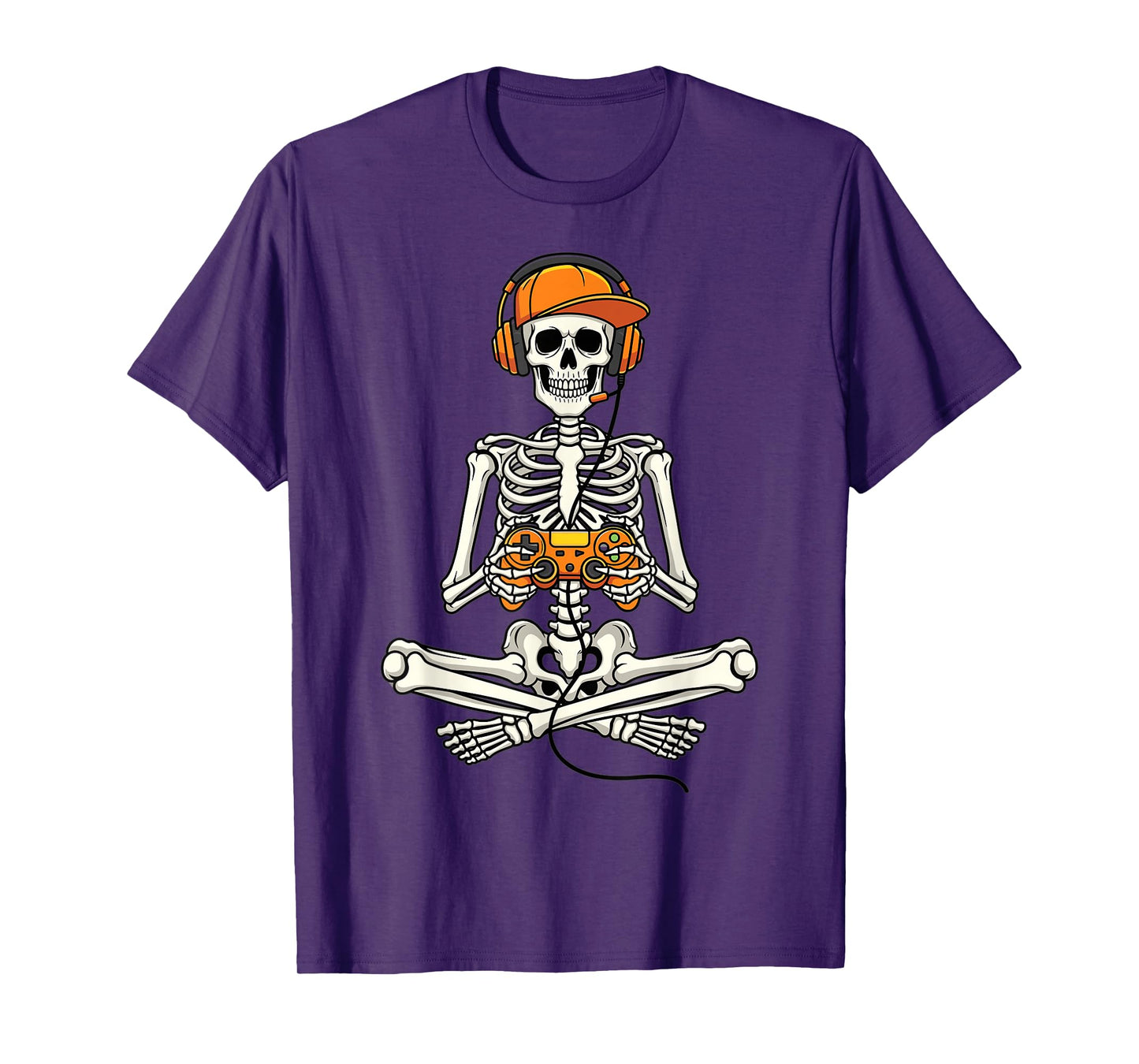 Gamer Skeleton Controller Halloween Spooky Style T-Shirt