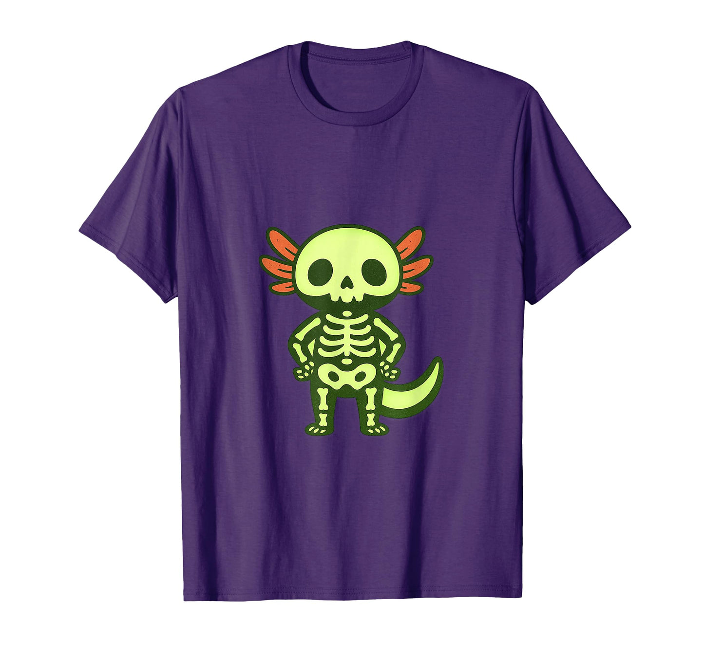 Halloween Axolotl Skeleton Costume Funny Adults T-Shirt