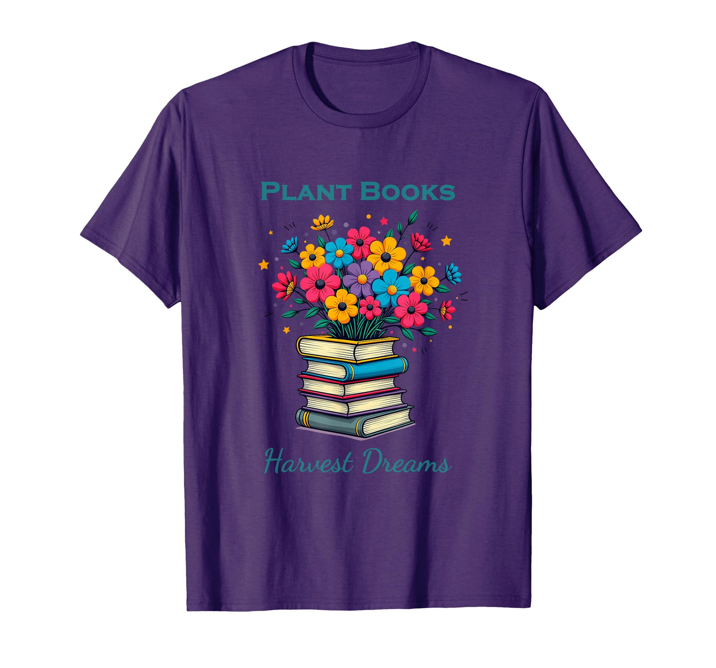 Plant Lover Reading Harvest Dreams Aesthetic Design T-Shirt