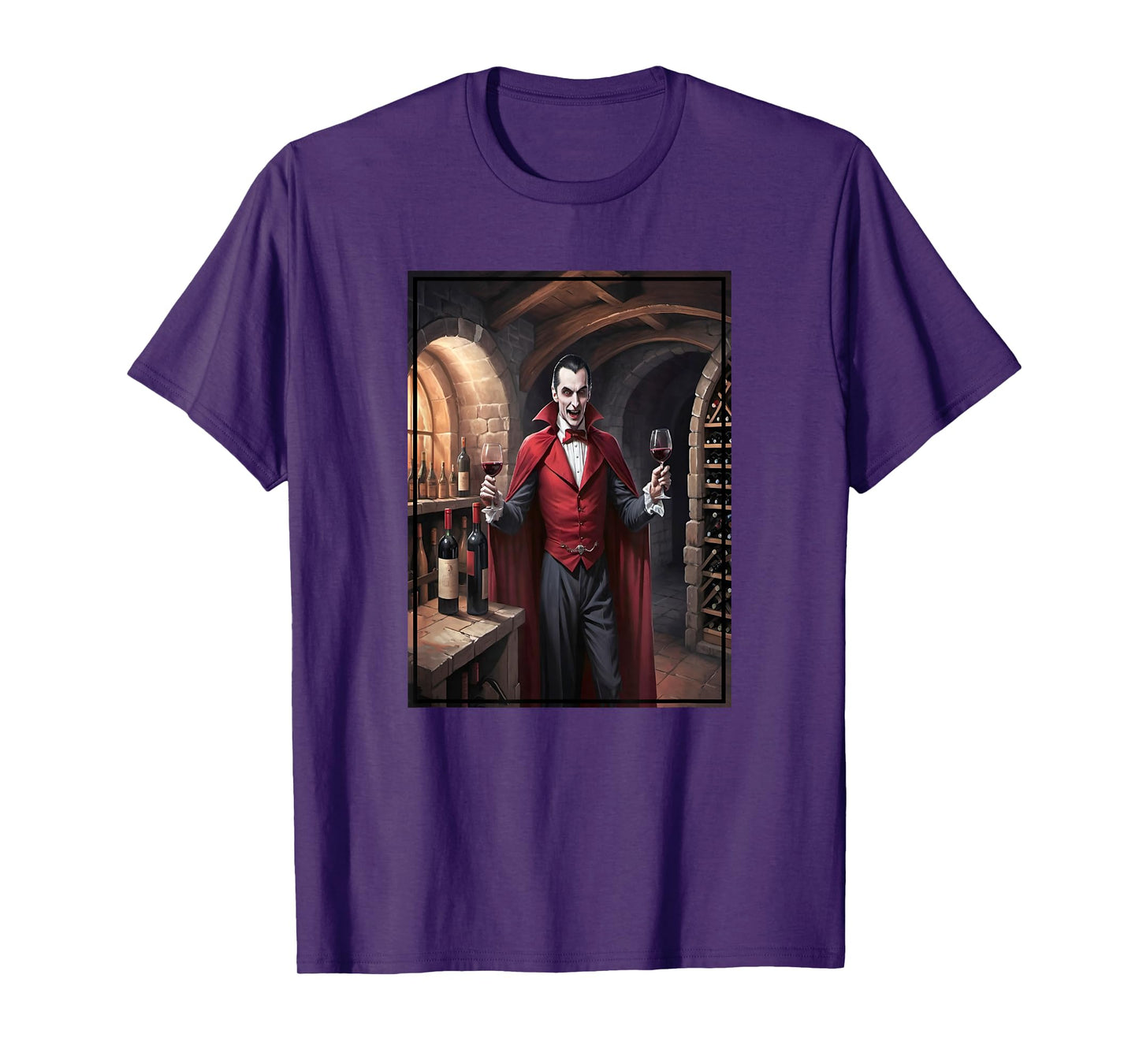 Dracula Wine Tasting in His Transylvanian Castle Cellar T-Shirt