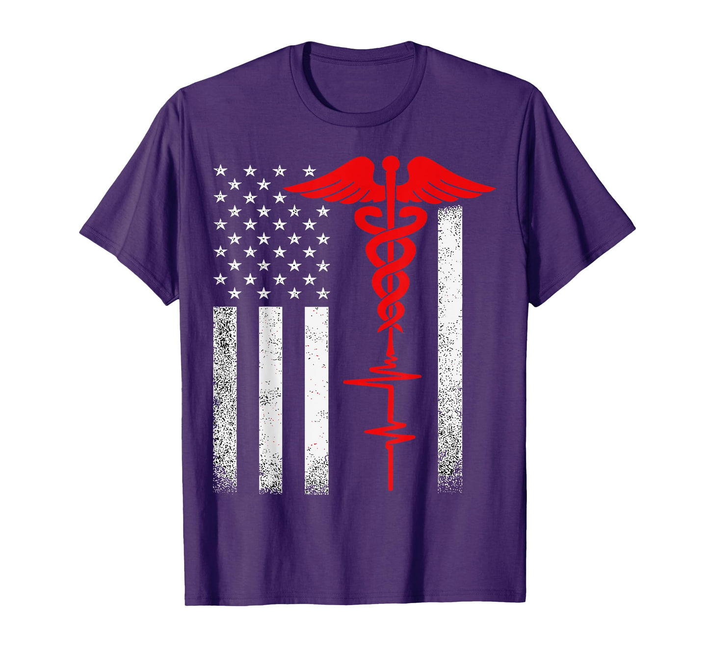 Thin Red Line USA Flag Nurse T-Shirt