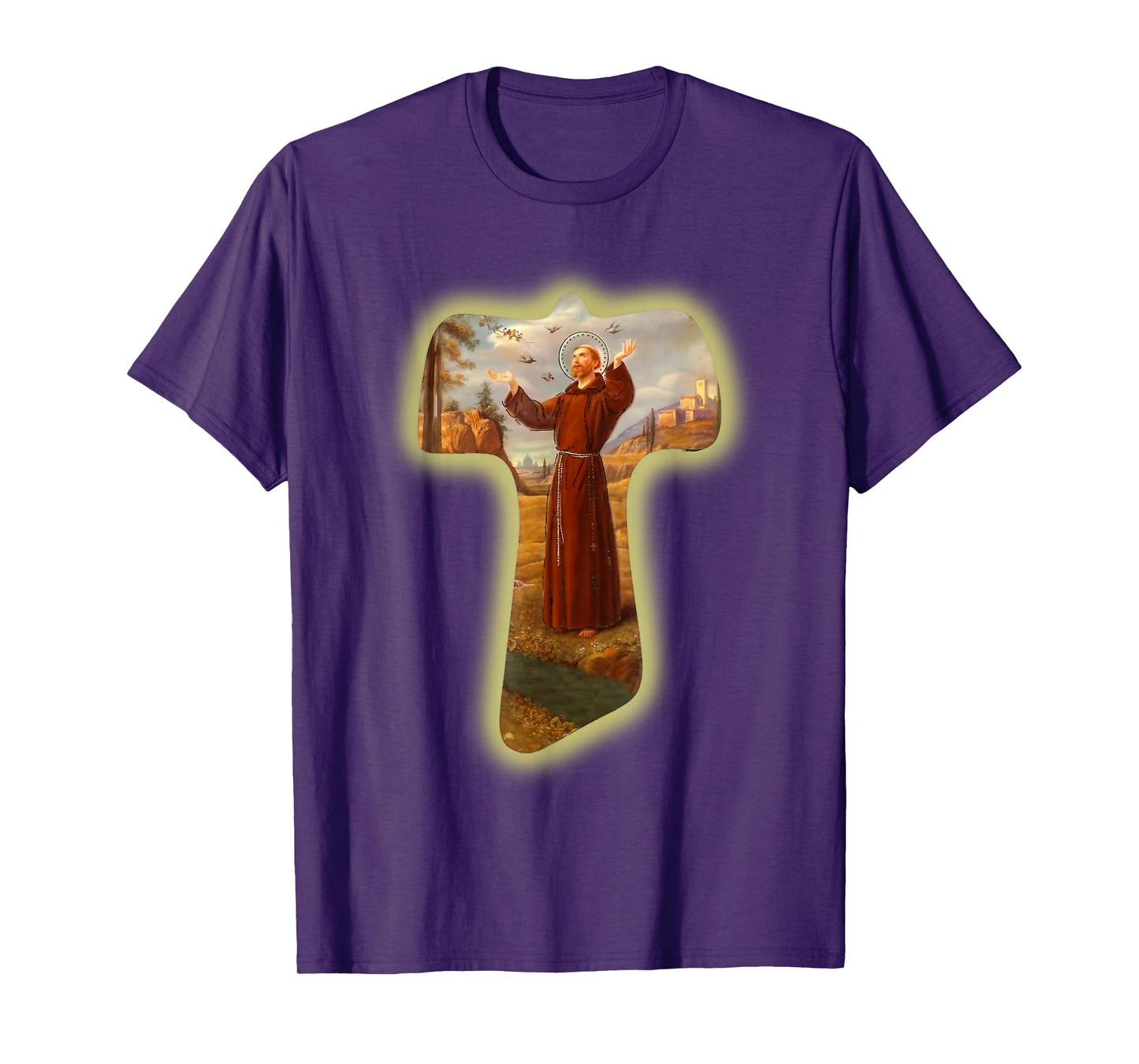 St Francis of Assisi Saints Catholic Ecology Animals Vintage T-Shirt