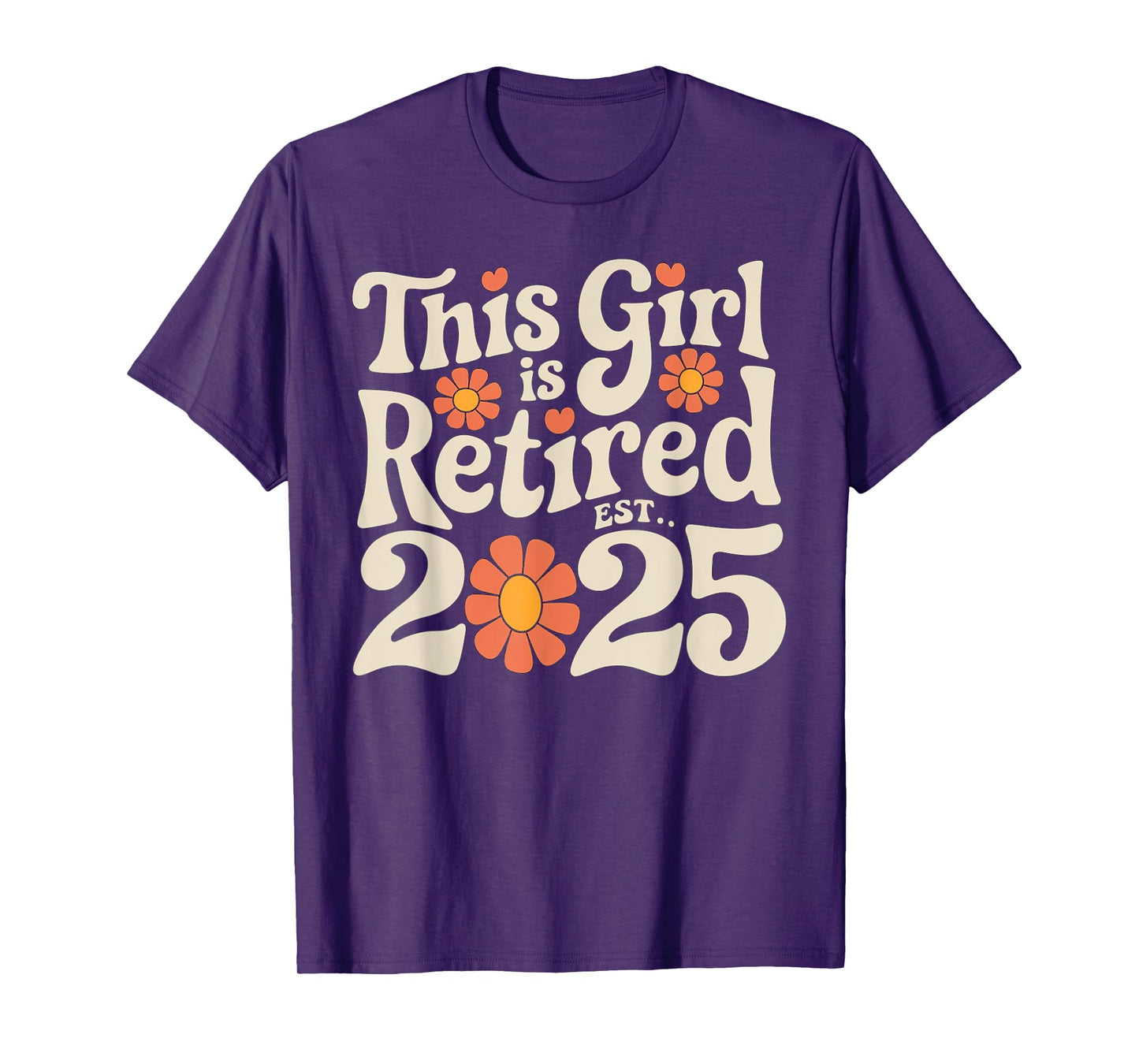 Retirement 2025 Mom Grandma Flowers Apparel Retired 2025 Women's Retro Floral T-Shirt Black Size Small
