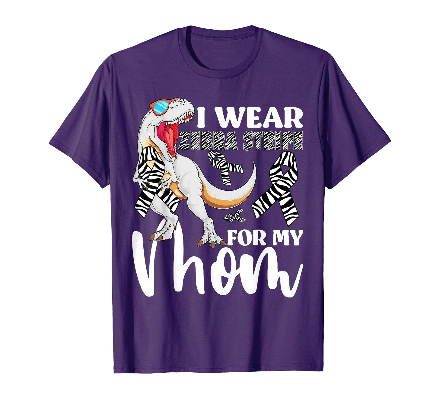 I Wear Zebra Stripe For My Mom Carcinoid Cancer Awareness T-Shirt