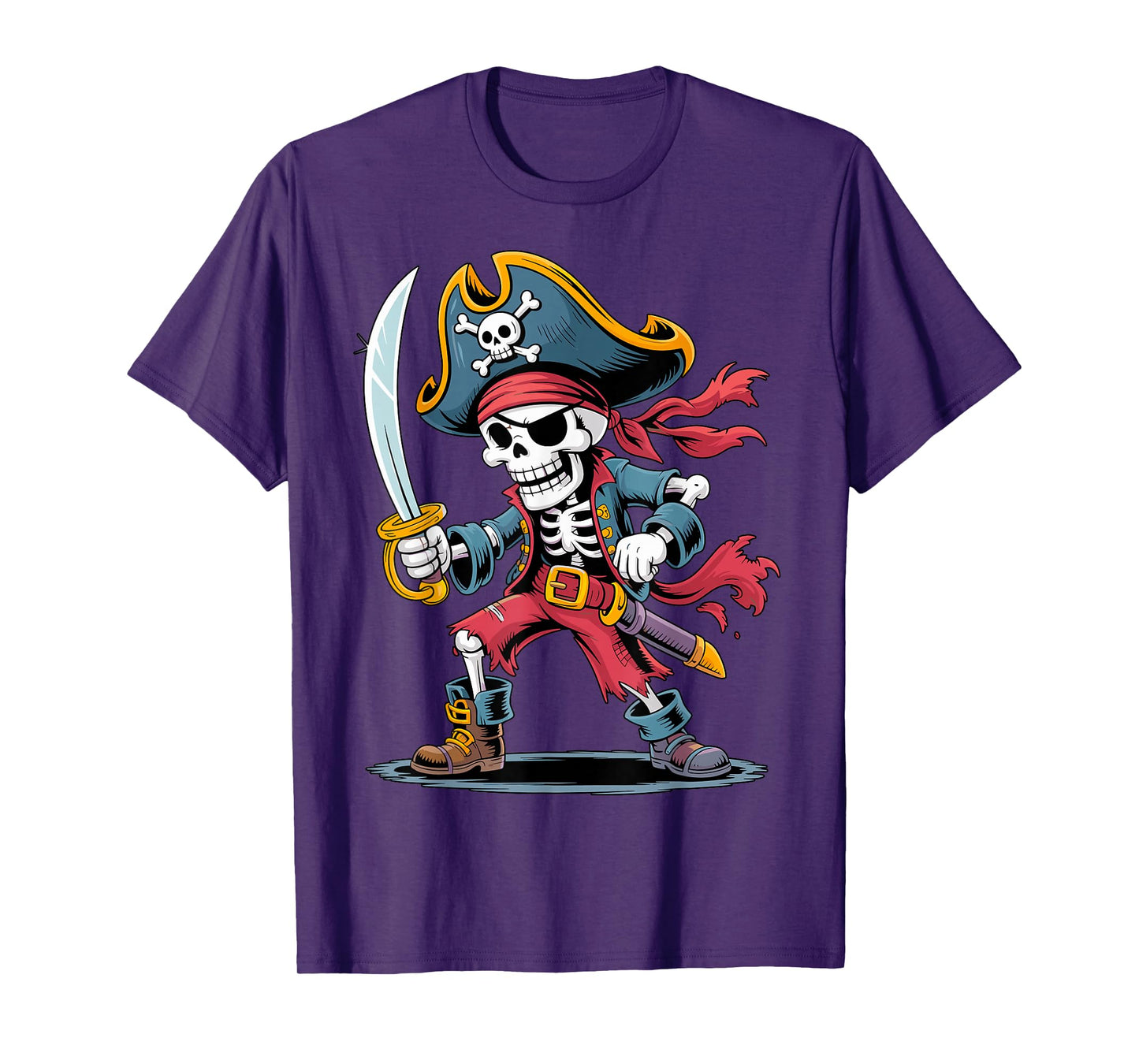 Pirate Skeleton Halloween T-Shirt