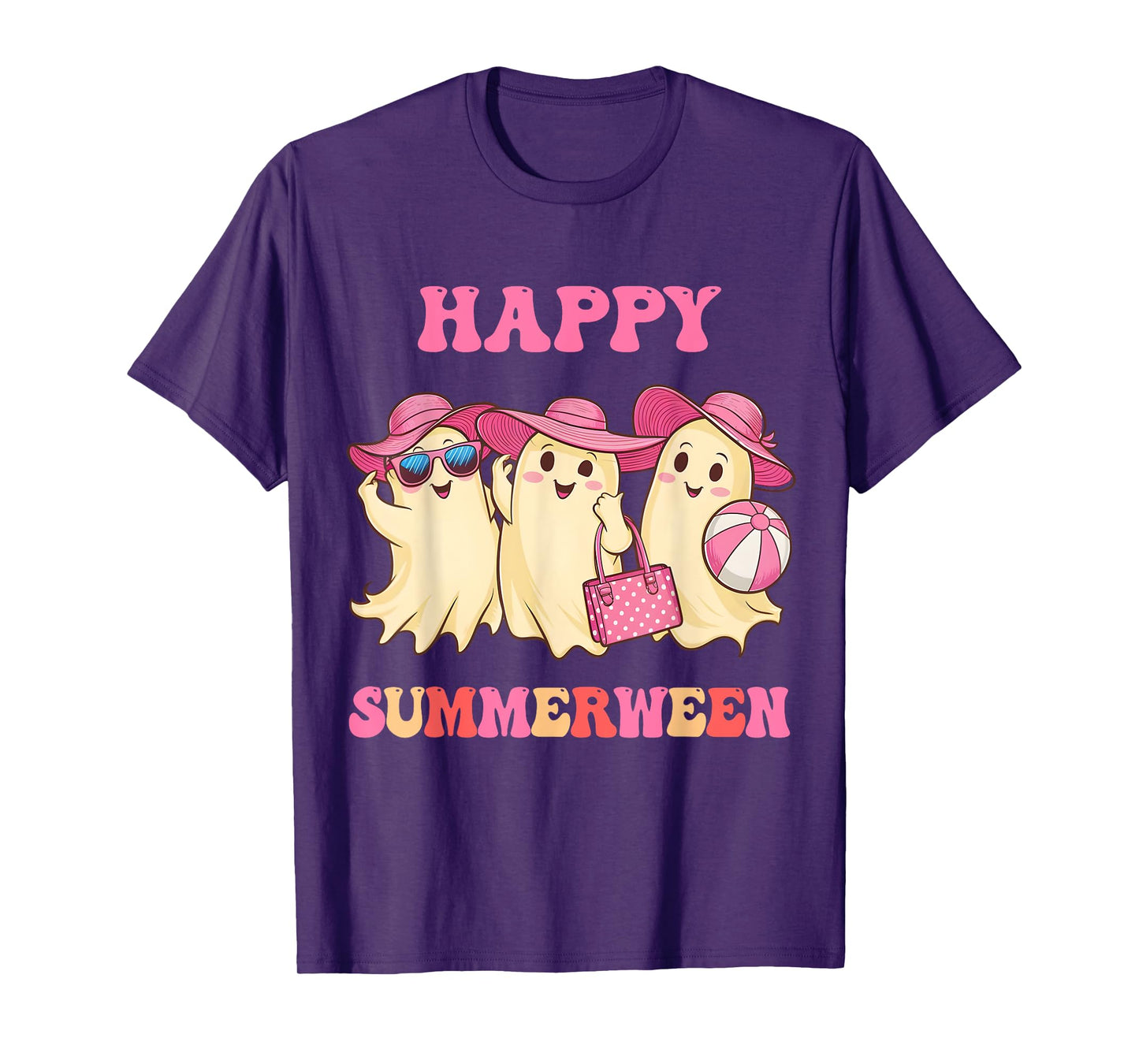 Happy Summerween Summer Halloween Costumes Ghost Lovers T-Shirt