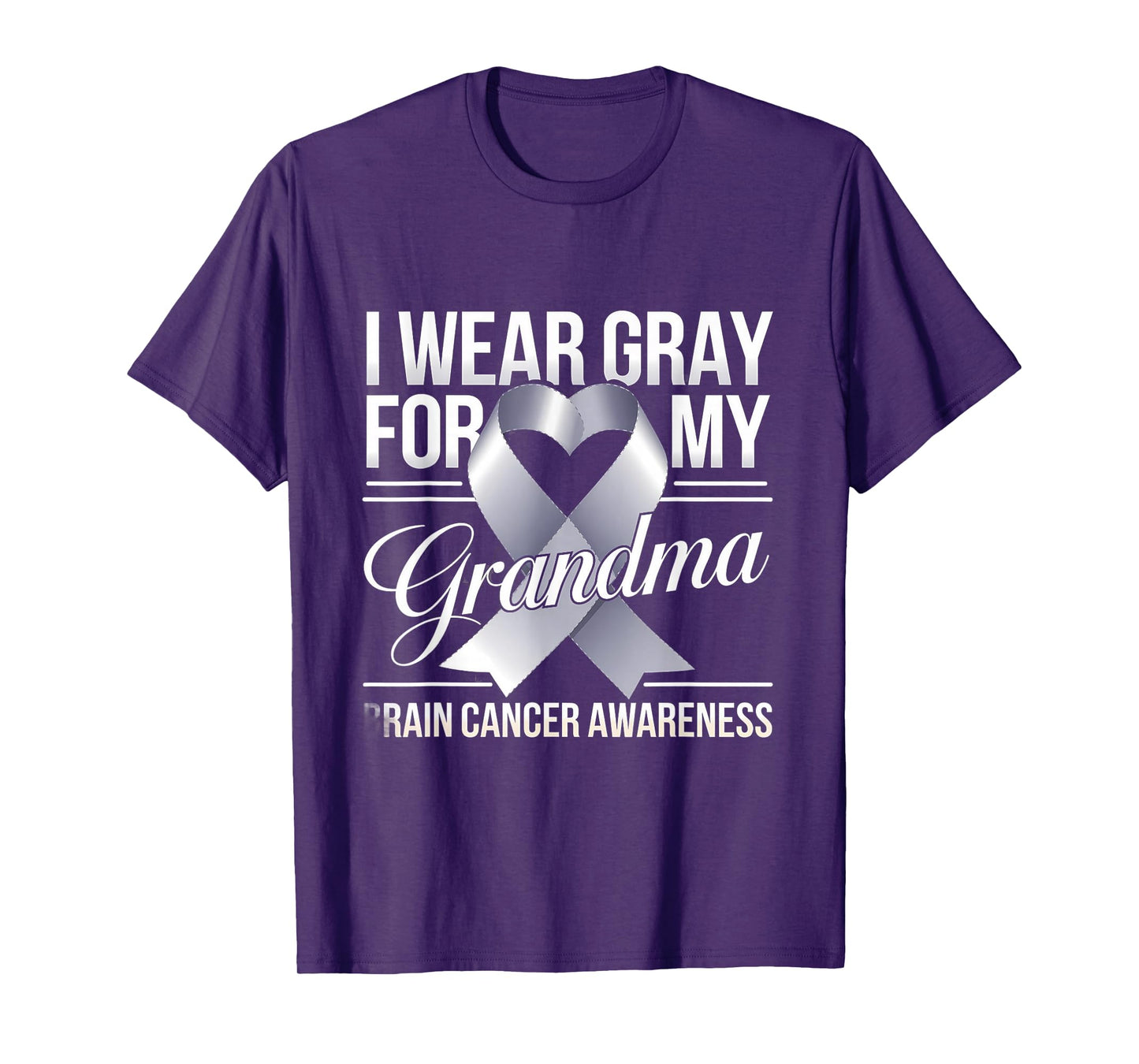 Brain Cancer Awareness Month I Wear Grey For My Grandma T-Shirt