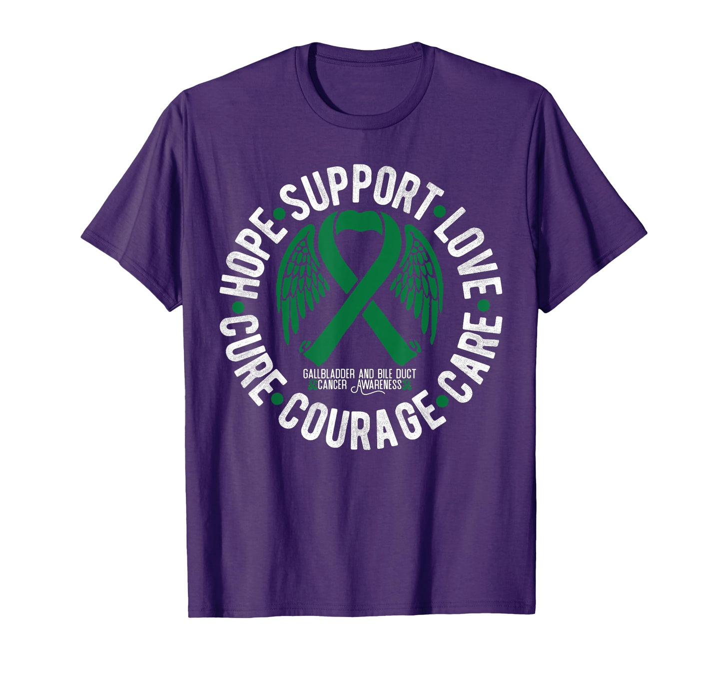 Bile Duct Gallbladder Cancer Awareness Family Support T-Shirt