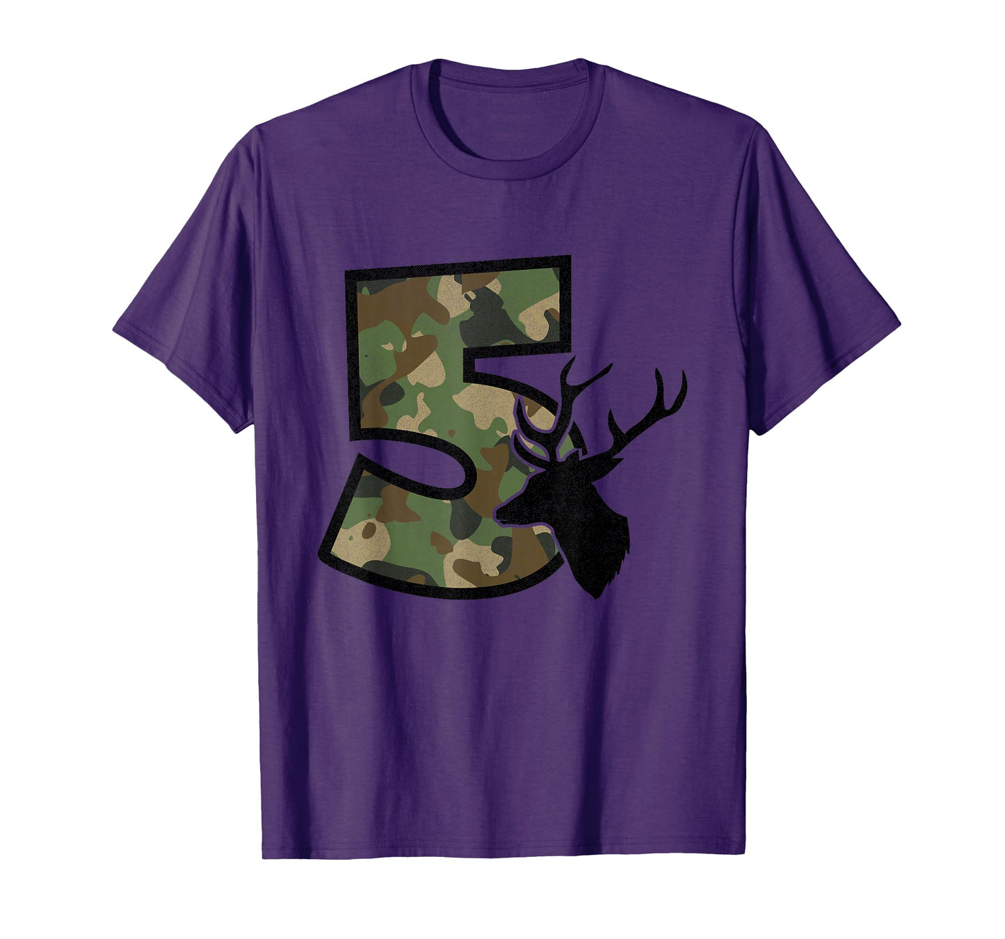 Country Boys Camo 5 Five Year Old Birthday Deer Hunter Theme T-Shirt