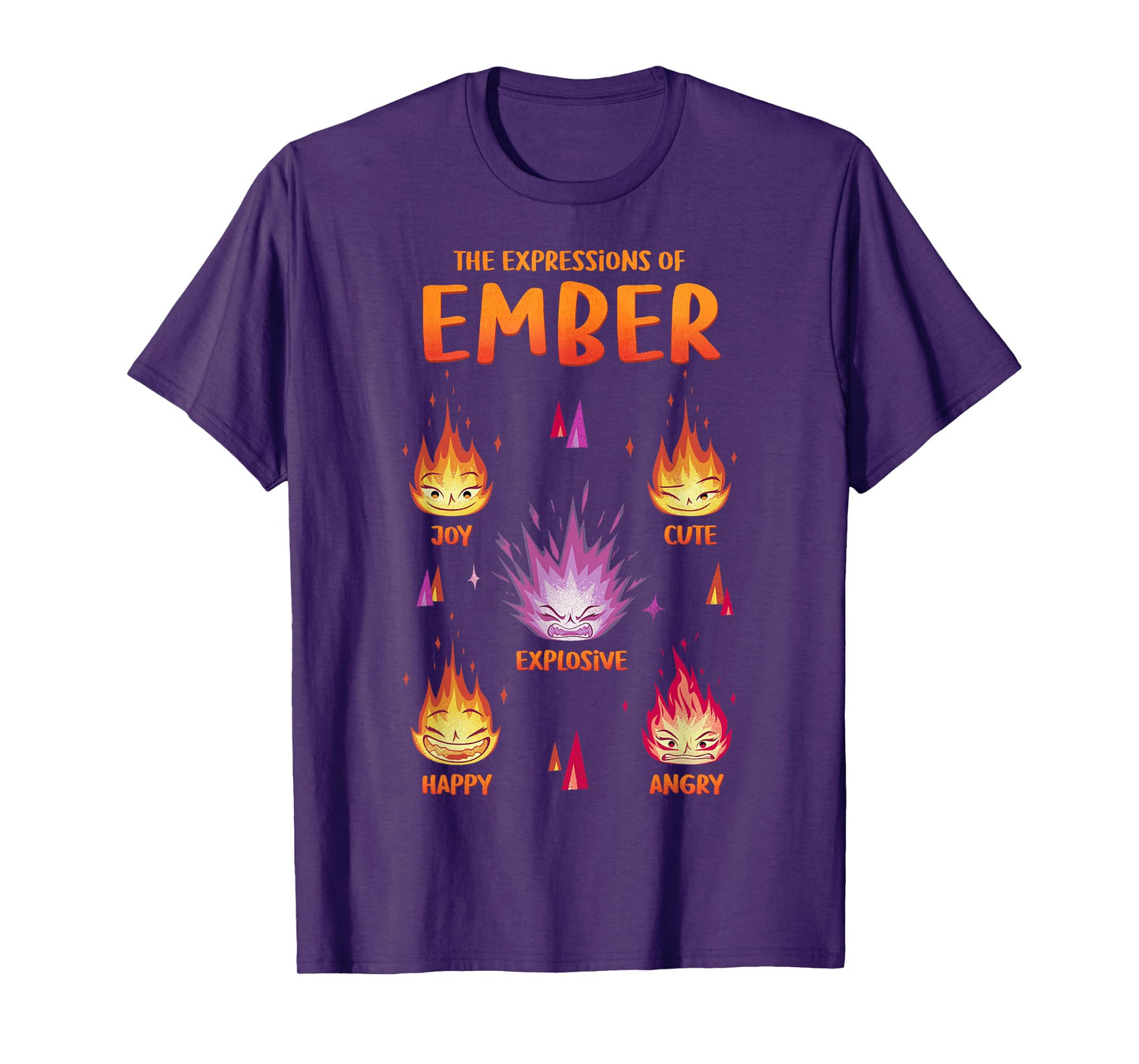 Disney Pixar Elemental The Expressions Of Ember Poster T-Shirt