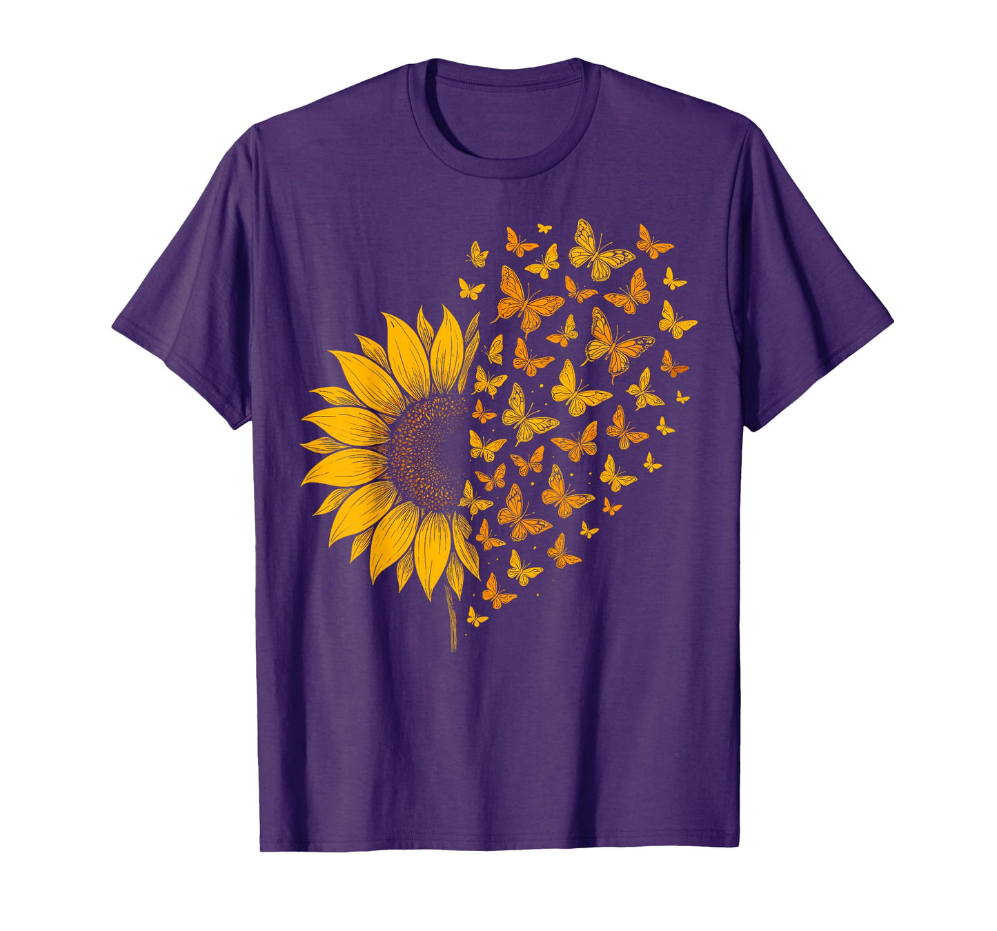 Retro Sunflower with Butterflies T-Shirt