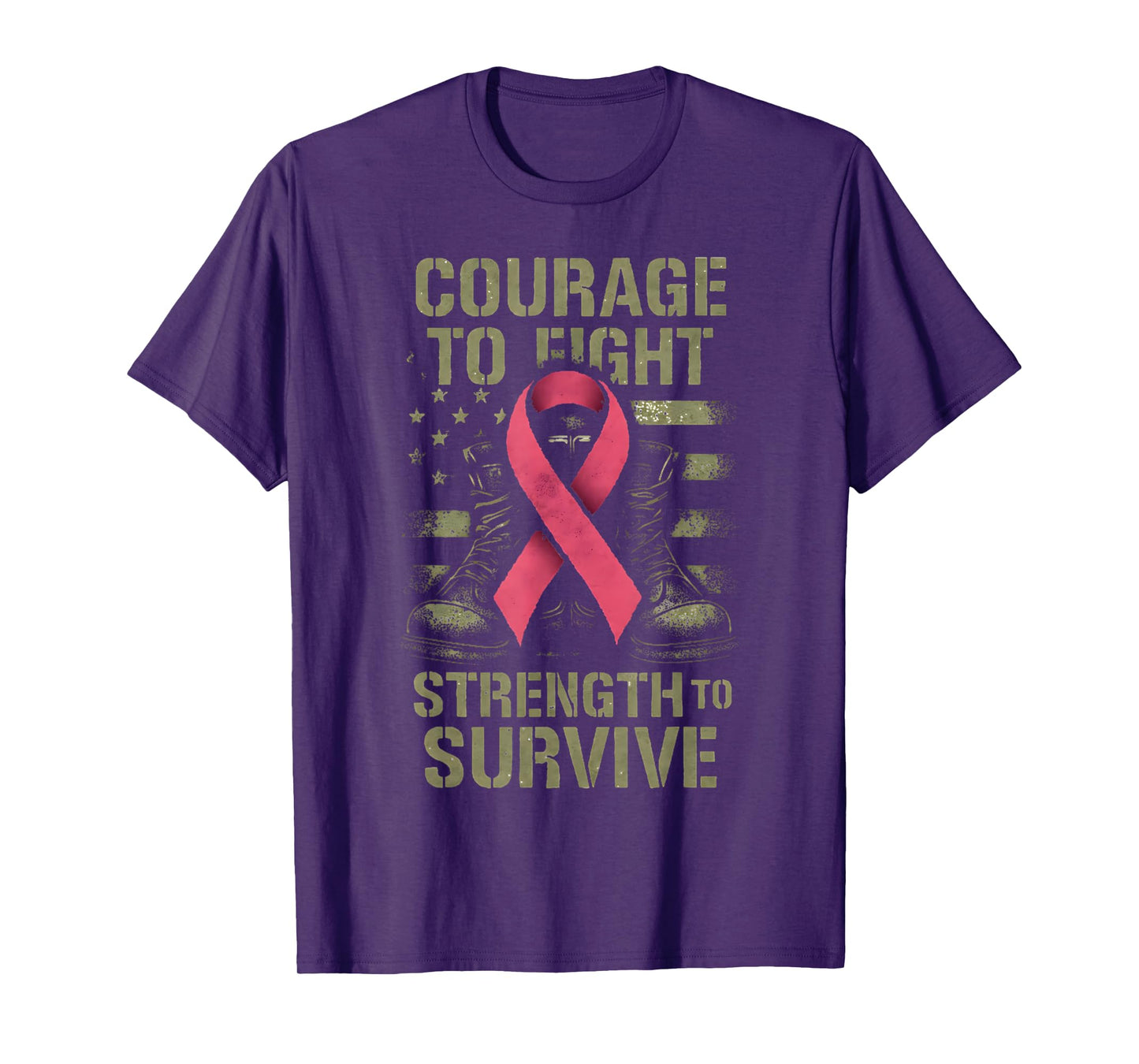 Military Breast Cancer Awareness for Men and Women T-Shirt