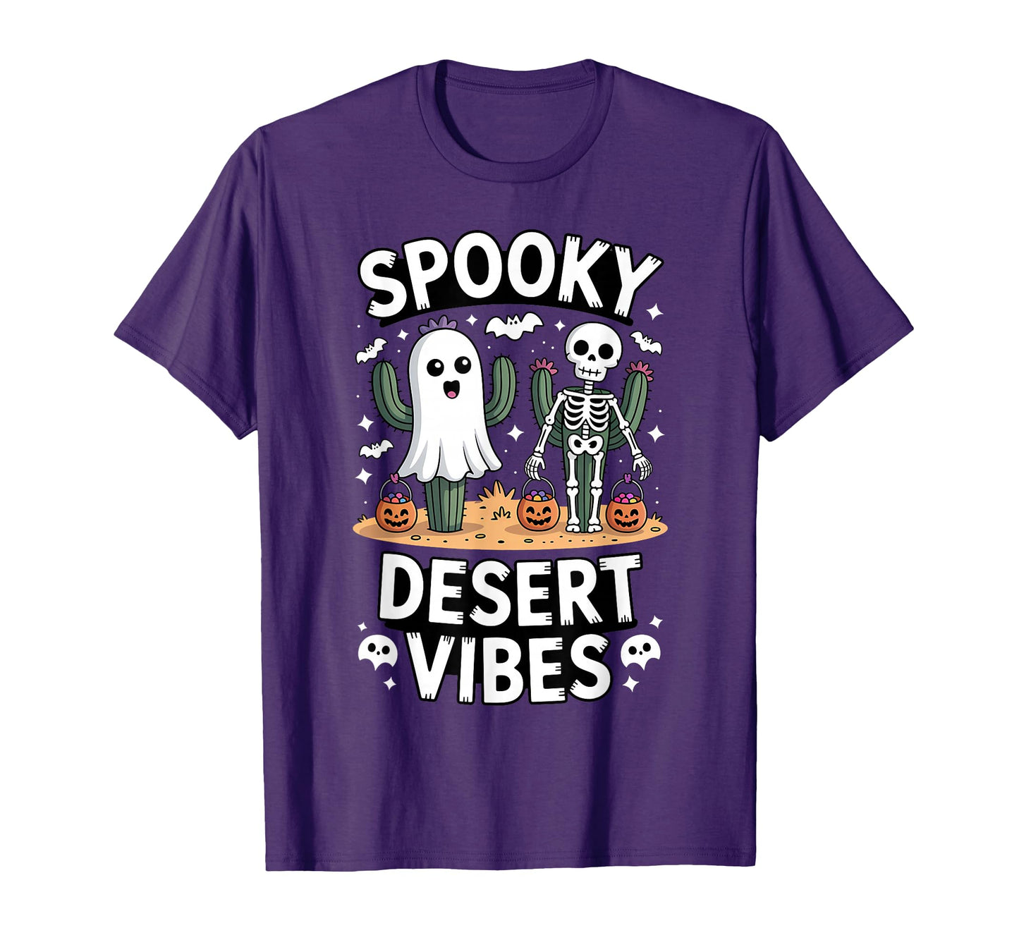 Cactus Skeleton Desert Spooky Halloween Desert Vibes T-Shirt