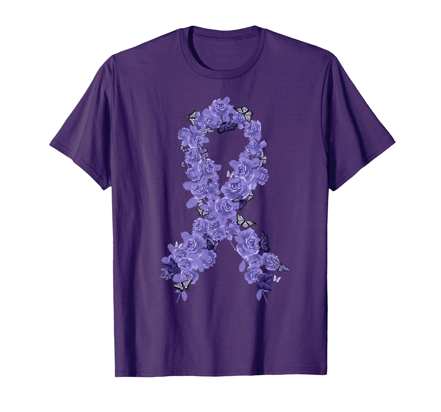 Violet Ribbon Hodgkin Lymphoma Awareness T-Shirt