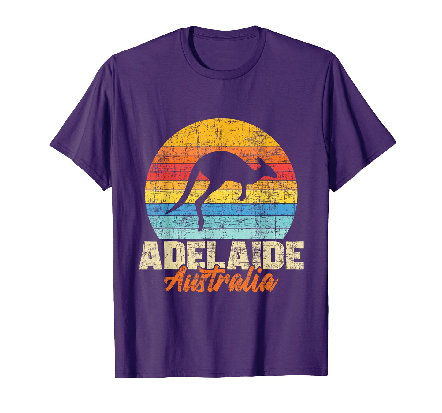 Adelaide Australia - Retro Vintage Kangaroo 70s 80s Animal T-Shirt